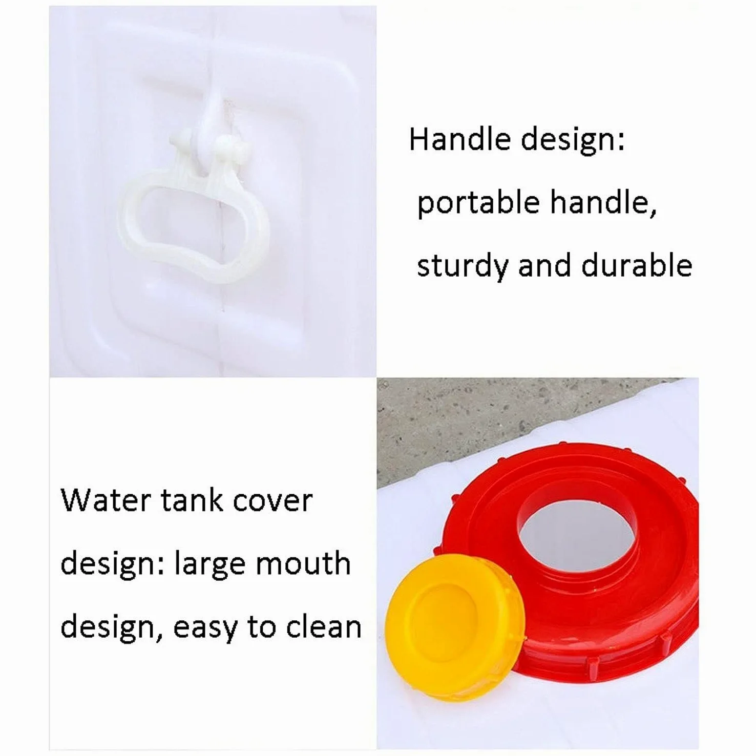 Tanque Almacenamiento Agua Rectangular Plástico Contenedor Almacenamiento Purificada Grado Alimenticio Adecuado Exteriores