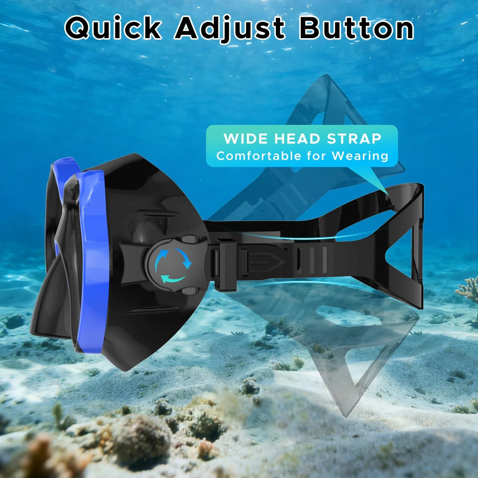 Máscara de buceo antivaho para adultos, gafas de buceo y esnórquel