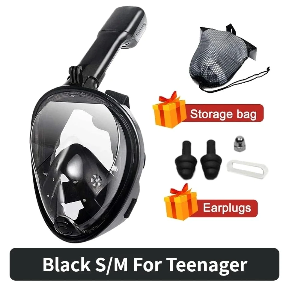 Máscara de Snorkel Buceo Máscara de natación de Cara Completa para niños, máscaras de Buceo con respirador antivaho, respiración Segura para niños y Adultos