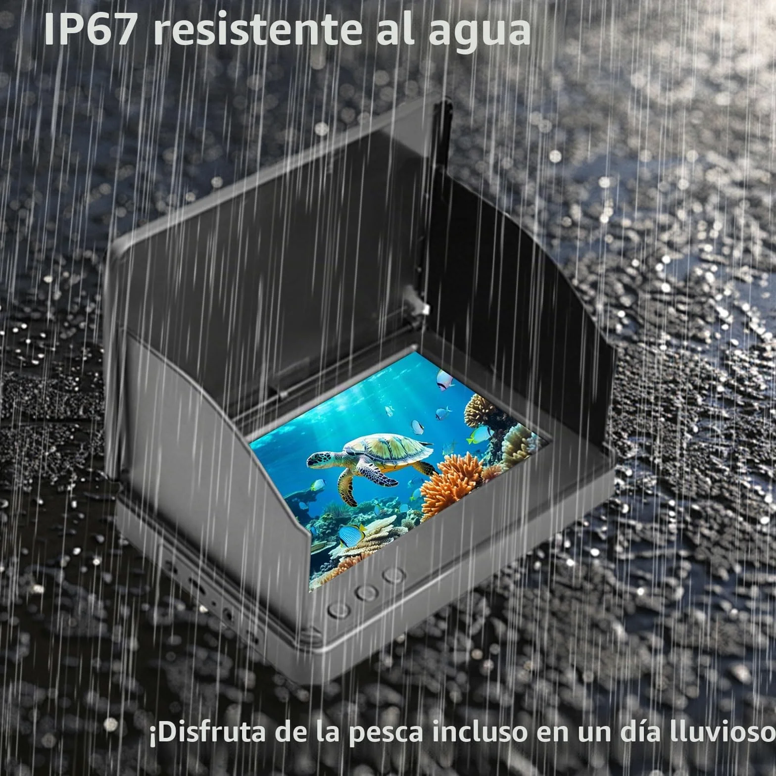 Fish Finder - Cámara de pesca submarina (5000 mAh, visión nocturna, infrarroja, IP67, impermeable, con pantalla de 10 cm, para hielo, río y barco