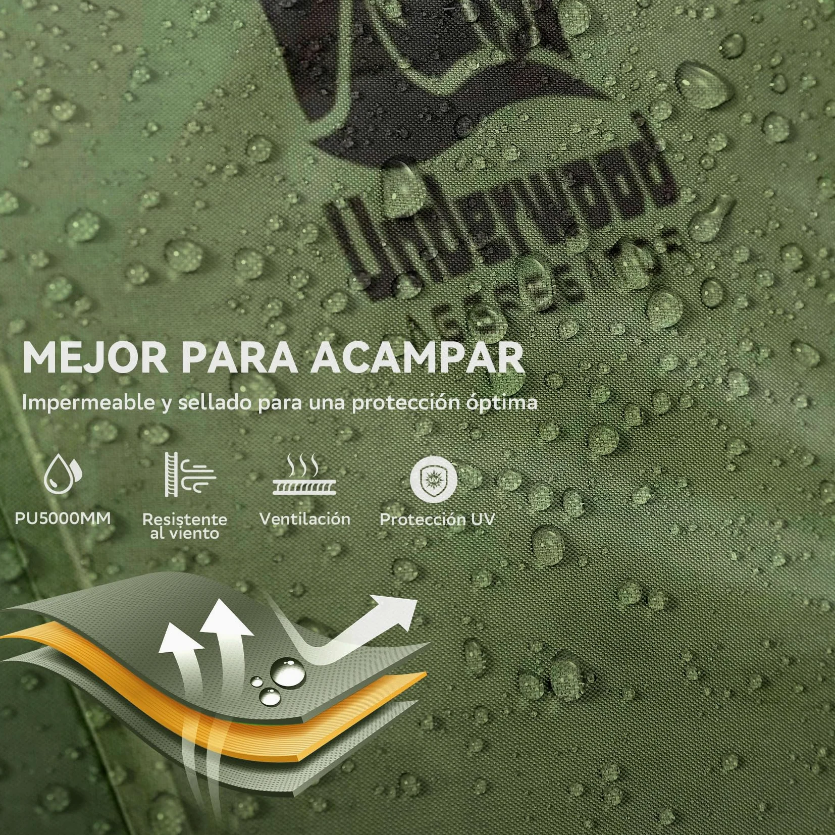 Tienda de campaña para Senderismo para 1/2 Hombre - una Tienda de campaña Ligera e Impermeable para un Hombre para Acampar, una Tienda de campaña Tipo Domo compacta para 1 Persona