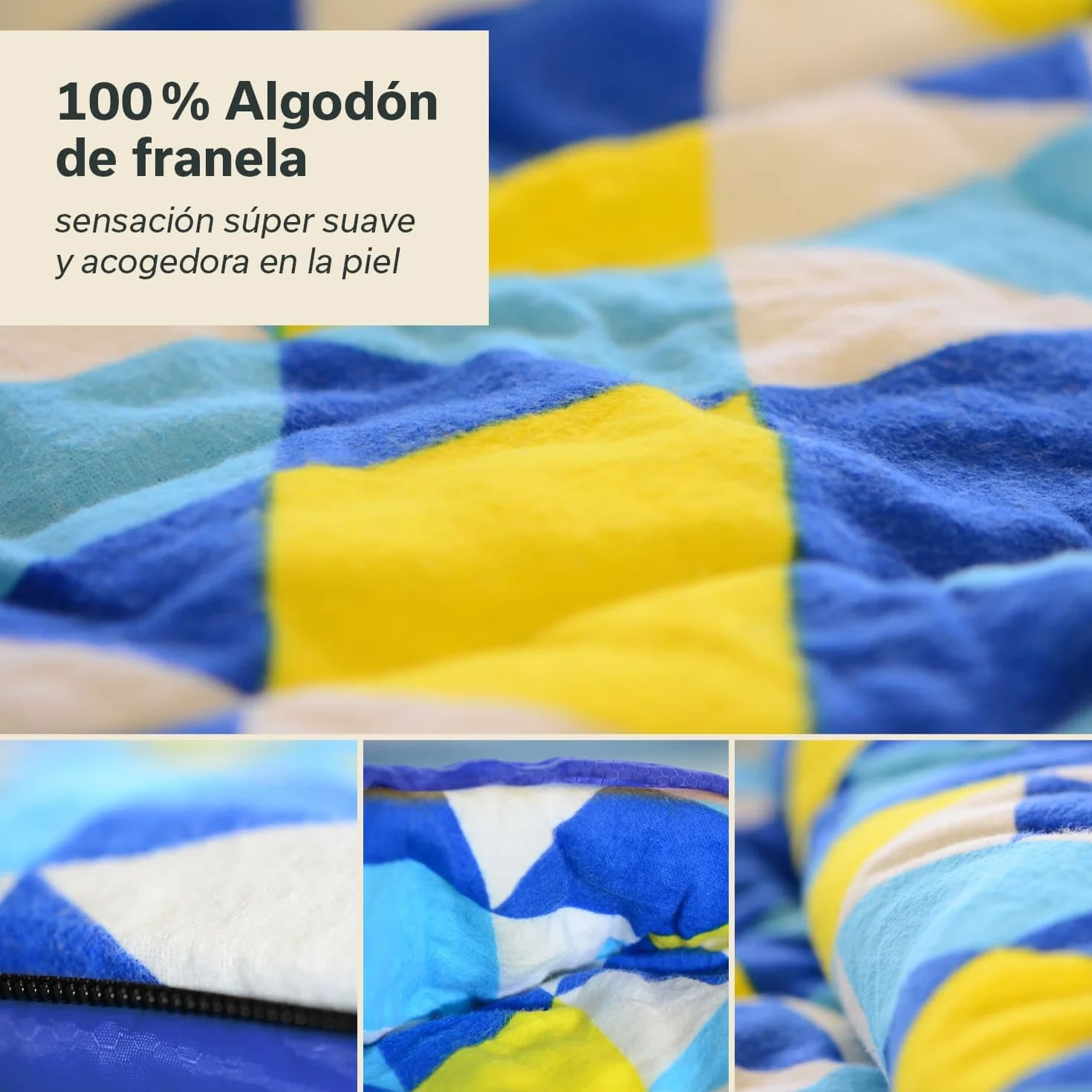 Skandika Iceland Saco de Dormir Doble de Franela XXL| con Forro de algodón para Adultos, Separable, hasta 0°C, 220 x 150 cm | Invierno Camping Senderismo