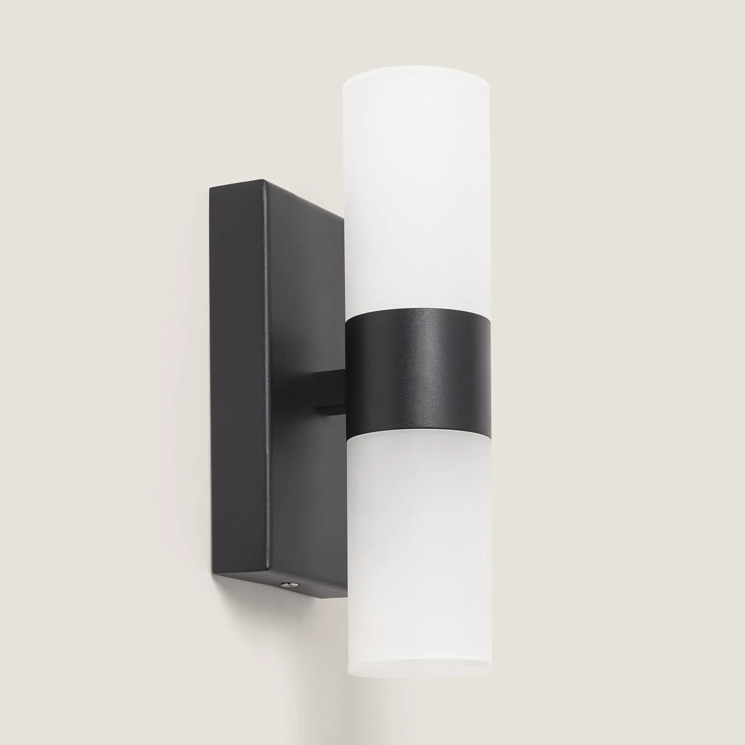 LEDKIA LIGHTING Aplique de Pared Baño Aluminio PC Arvery Negro Decoración