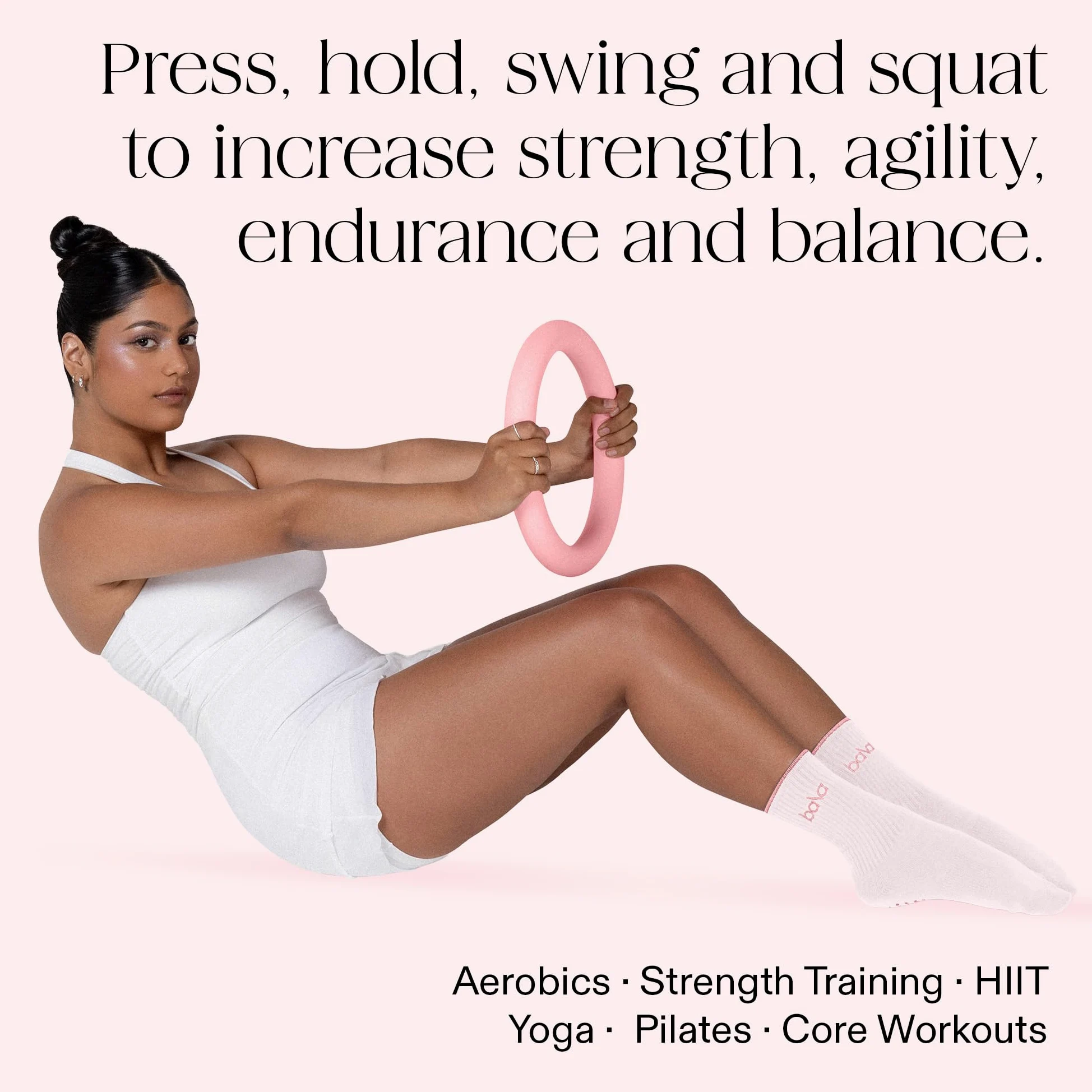 Bala Power Ring, pesa rusa y mancuerna 2 en 1, 10 libras, equipo de entrenamiento de gimnasio en casa de cuerpo completo para entrenamiento de fuerza, HIIT, pilates y ejercicios aeróbicos, equipo de