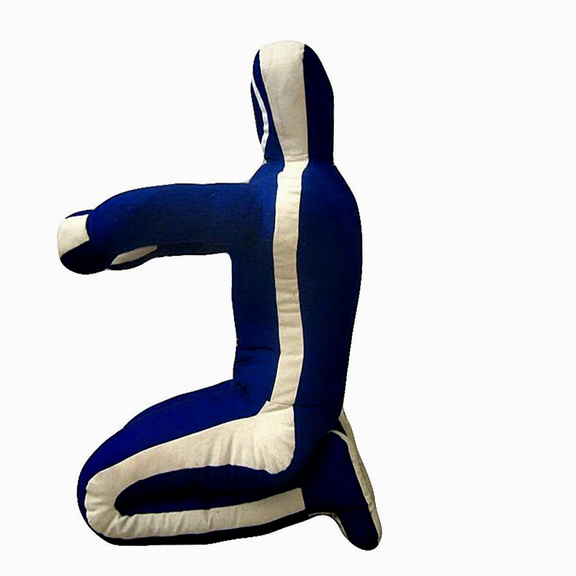 Grappling Dummy ROX Fit MMA - Saco de boxeo realista para artes marciales mixtas, posición sentada, manos delanteras, azul y blanco