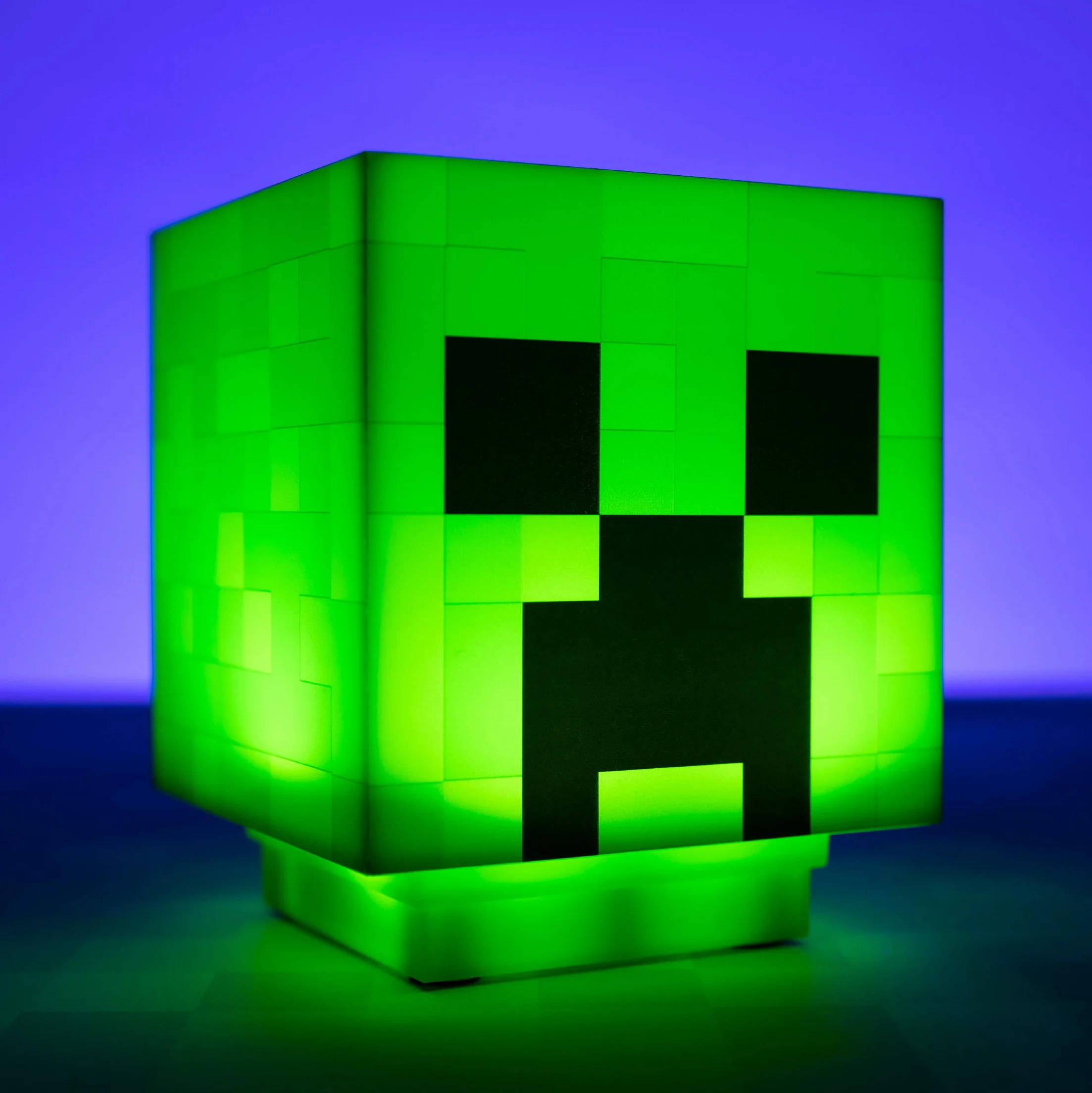 Lámpara de Escritorio Oficial Minecraft Creeper con Sonidos y Luz Nocturna