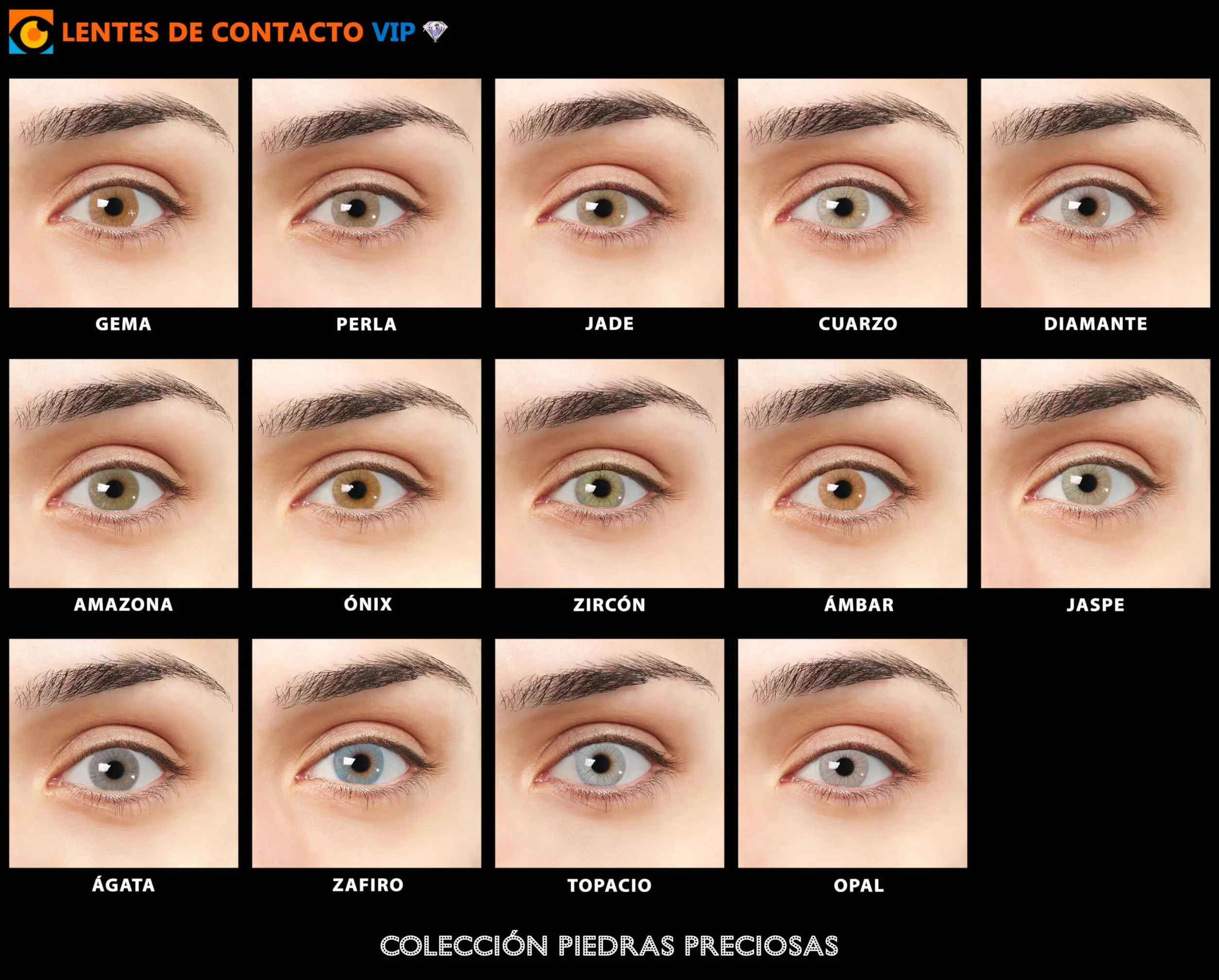 Lentillas de Contacto Color Verde Amielado Duración 1 Año + Kit Accesorios Ámbar VIP (2 Piezas)