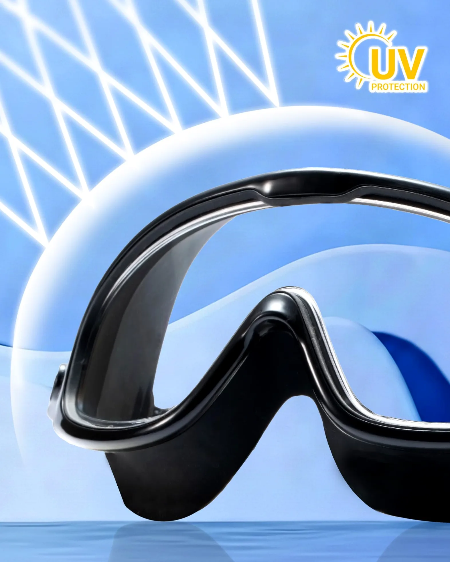 Gafas de natación, visión amplia, visión clara, gafas de natación para adultos, protección UV antivaho, sin fugas, gafas de piscina