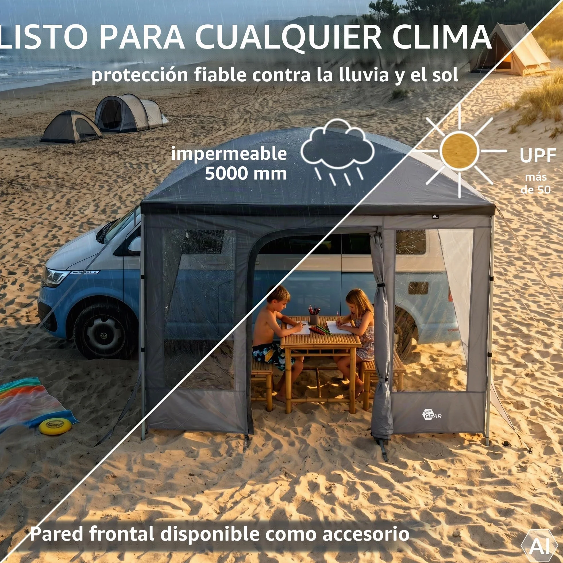 GEAR Parasol Canopy UV 50+ 5000mm Multivan VW T