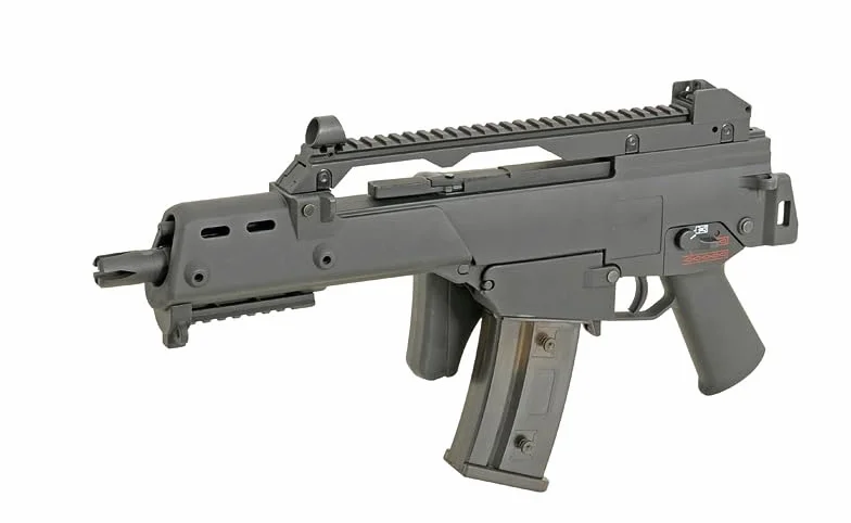Fusil eléctrico de Airsoft G36C CM.011 de Cyma, Color Negro, Gearbox metálico, Culata Plegable, batería y Cargador de 300 Bolas incluidos, 2620 g, 720 mm de Longitud