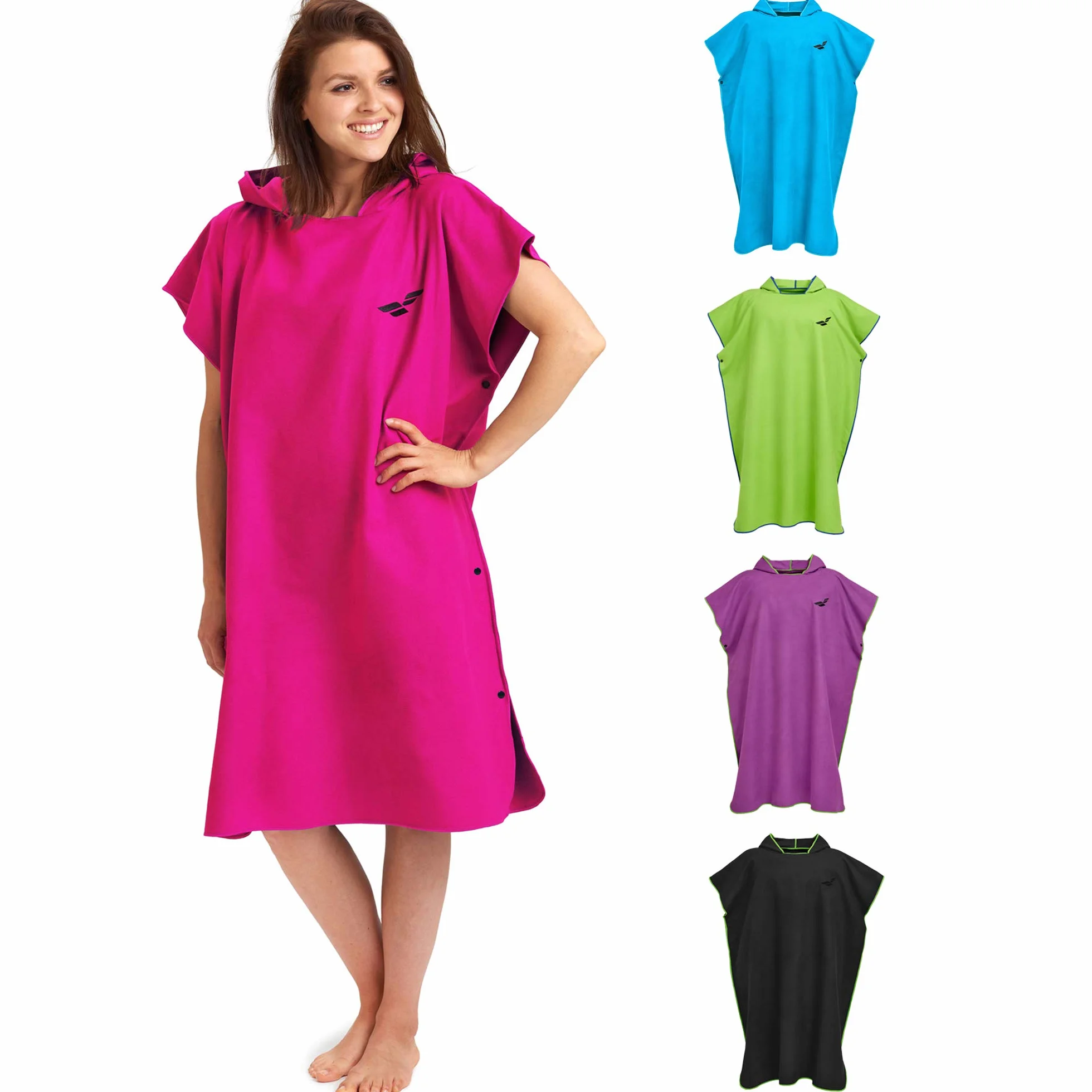 Fit-Flip Poncho de Surf - Albornoz natación de Microfibra Playa - Toalla para cambiarse para Mujeres y Hombres - Ligero, Compacto y de Secado rápido