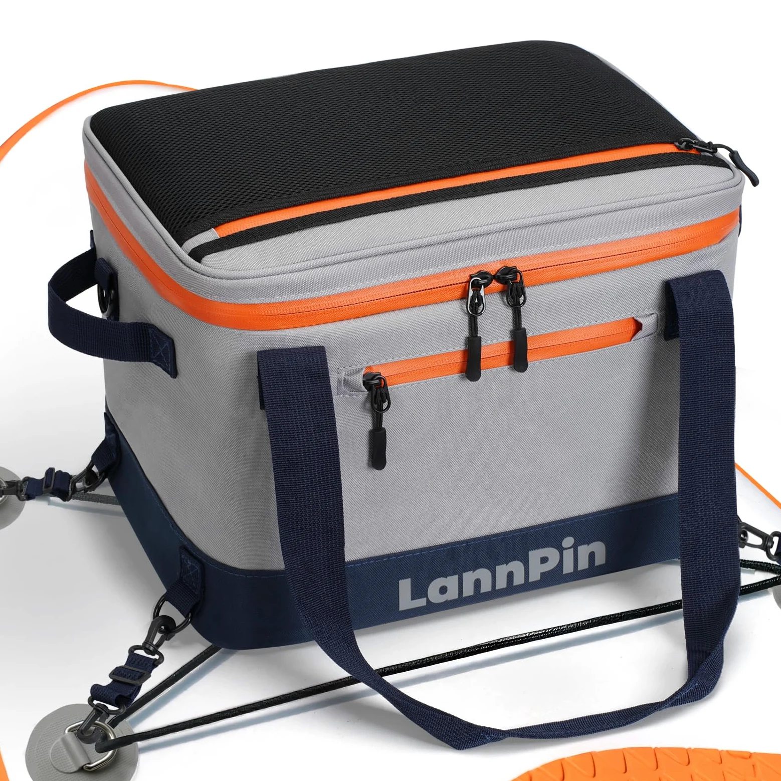 Bolsa de picnic para tabla de remo, enfriador de SUP a prueba de fugas para tabla de remo, enfriador de kayak con bolsillo superior de malla, bolsillo interior, bolsa térmica para almuerzo,