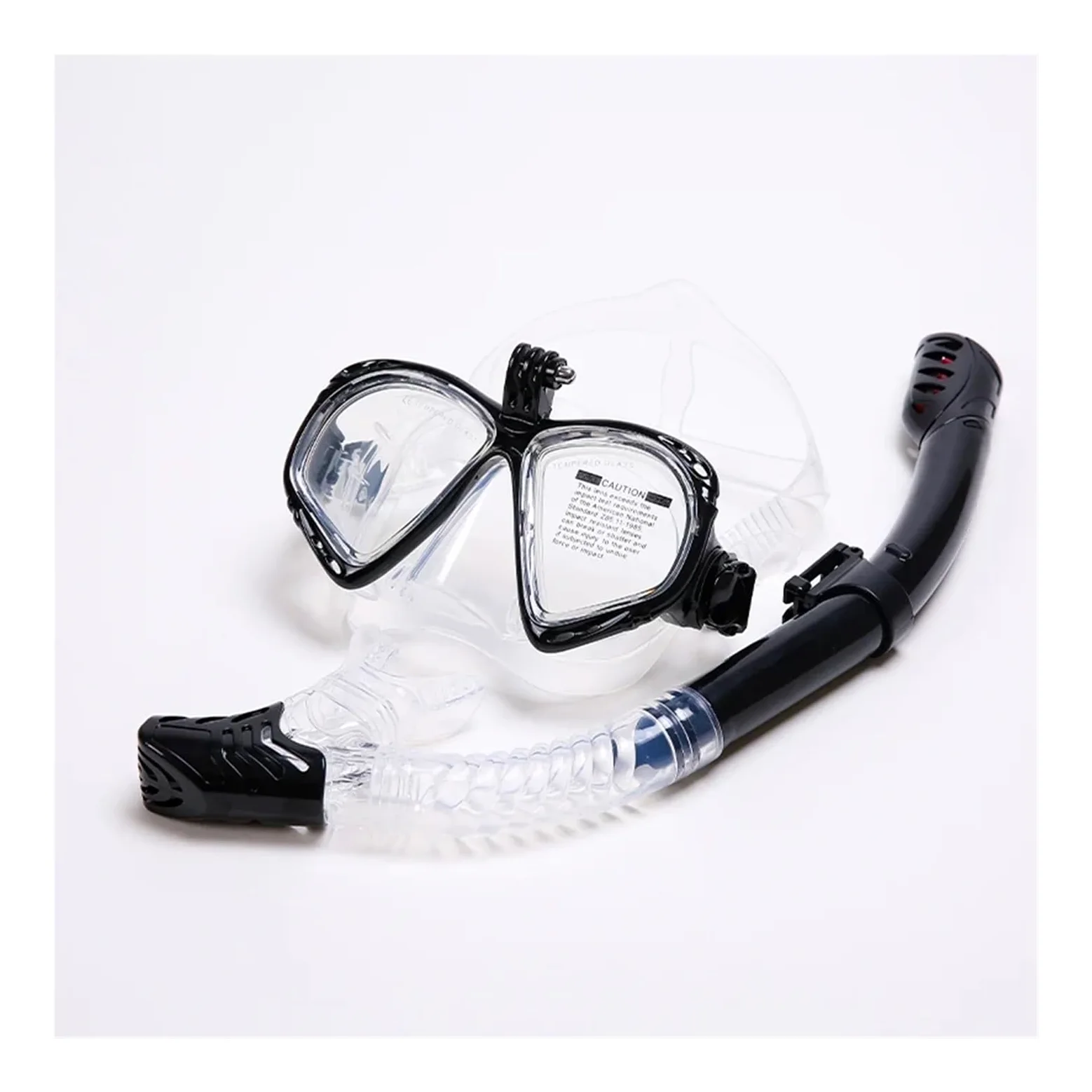 Kit de de Buceo Máscara de Snorkel, Conjunto de Snorkel, máscara de Buceo, Gafas de natación, Snorkel para cámara de Deportes submarinos GoPro Buceo(Plum)
