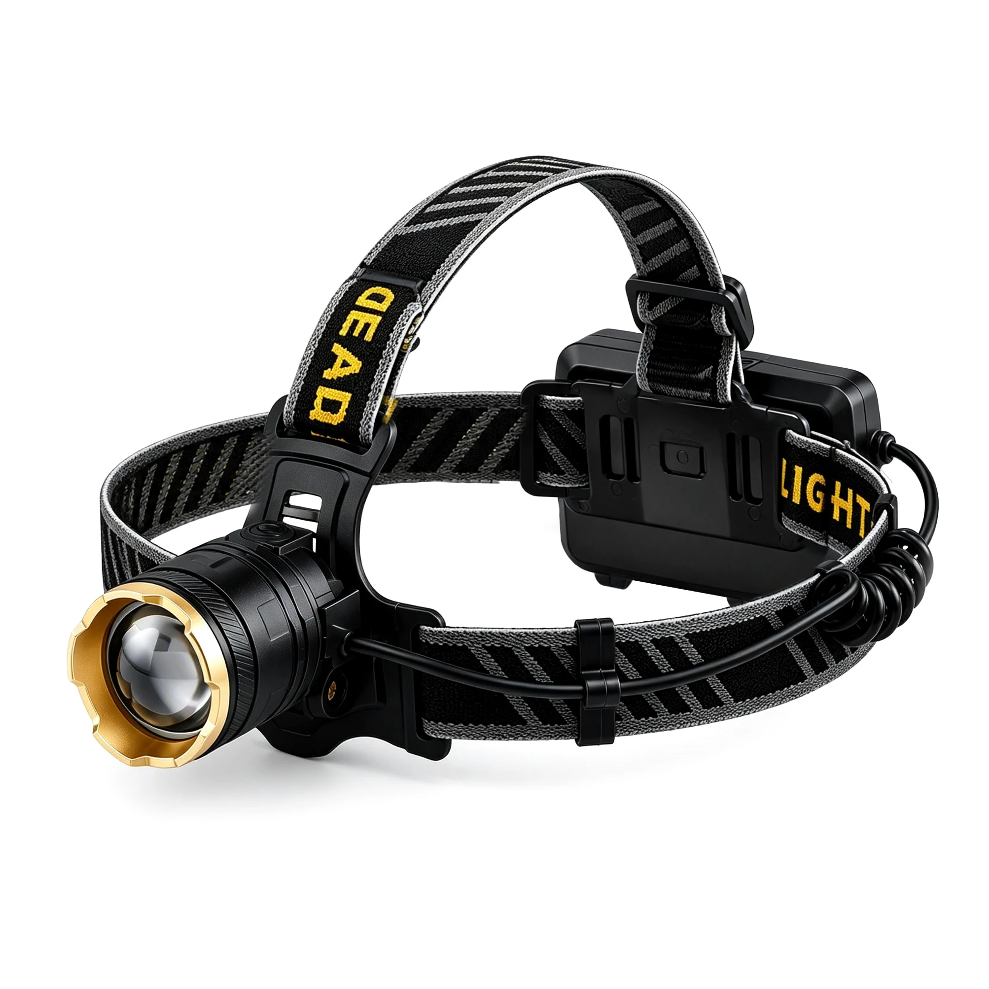 Linterna frontal recargable de 160.000 lm, luces de cabeza ajustables de 90° para frente, faros delanteros para adultos, recargables, lámpara de cabeza impermeable IP68 para cazadores para