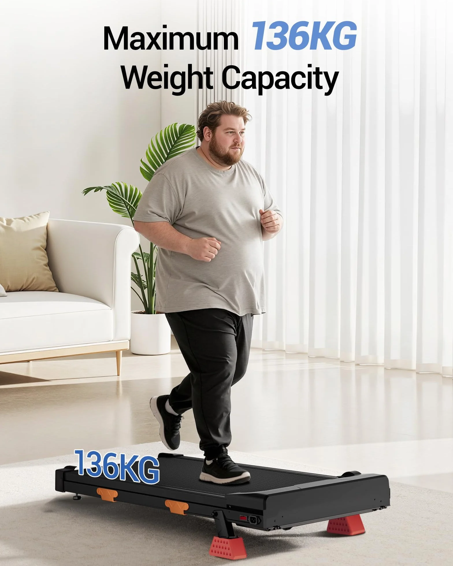 CURSOR Cinta de Correr Plegable con Inclinación 16%, 159 KG, LED y Mando | Cinta de Andar Escritorio, motor 3.0 HP Inclinación Automática, Walking Pad 4 en 1 Cardio Casa Oficina