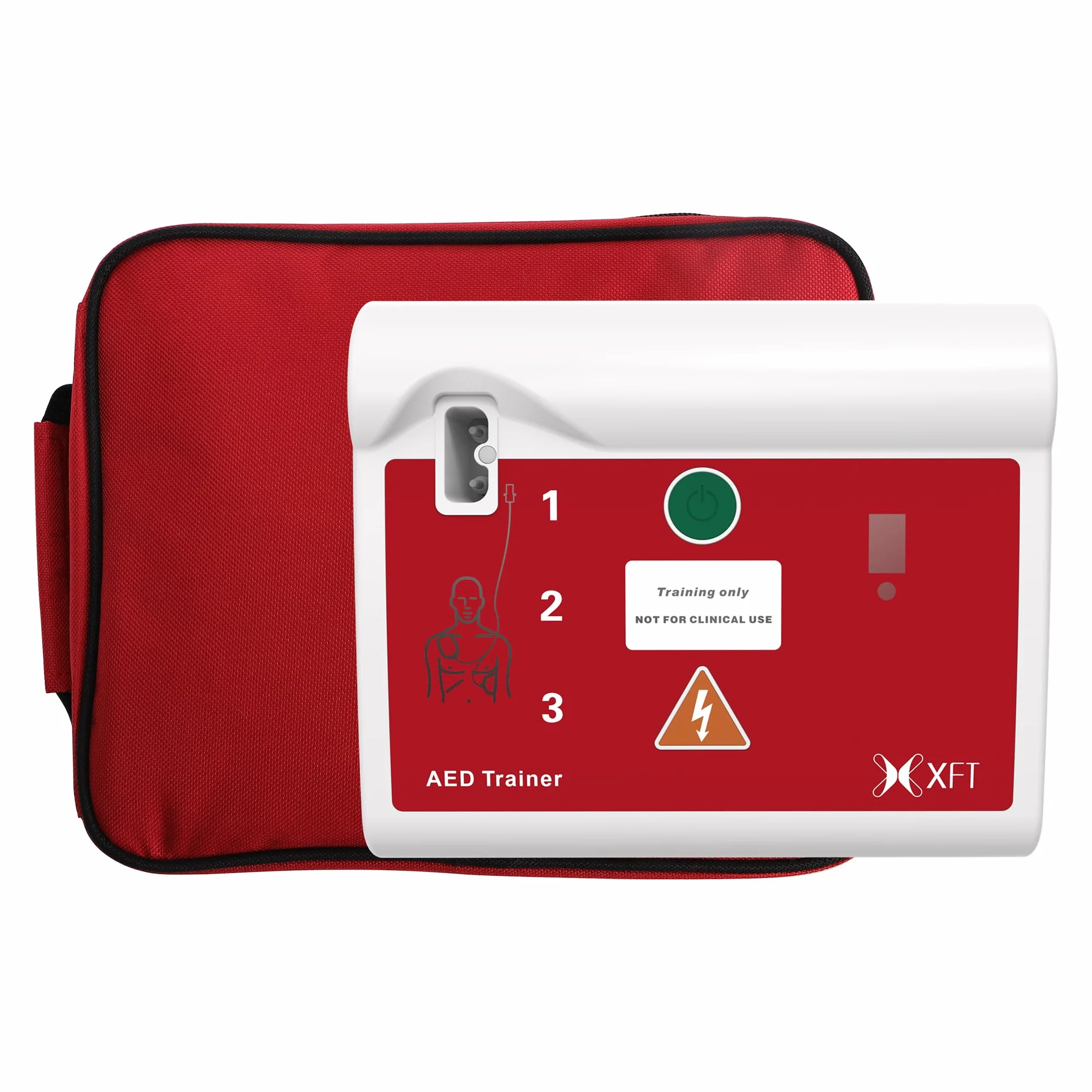 Entrenador DEA XFT 120C, kit entrenamiento desfibrilador, RCP con control remoto, voz español inglés, 10 escenarios