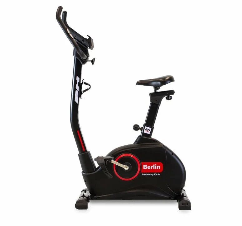 BH Bicicleta Estática Berlin SC100 - Hasta 7 Horas semanales - 24 Niveles de Intensidad - Volante de 9kg