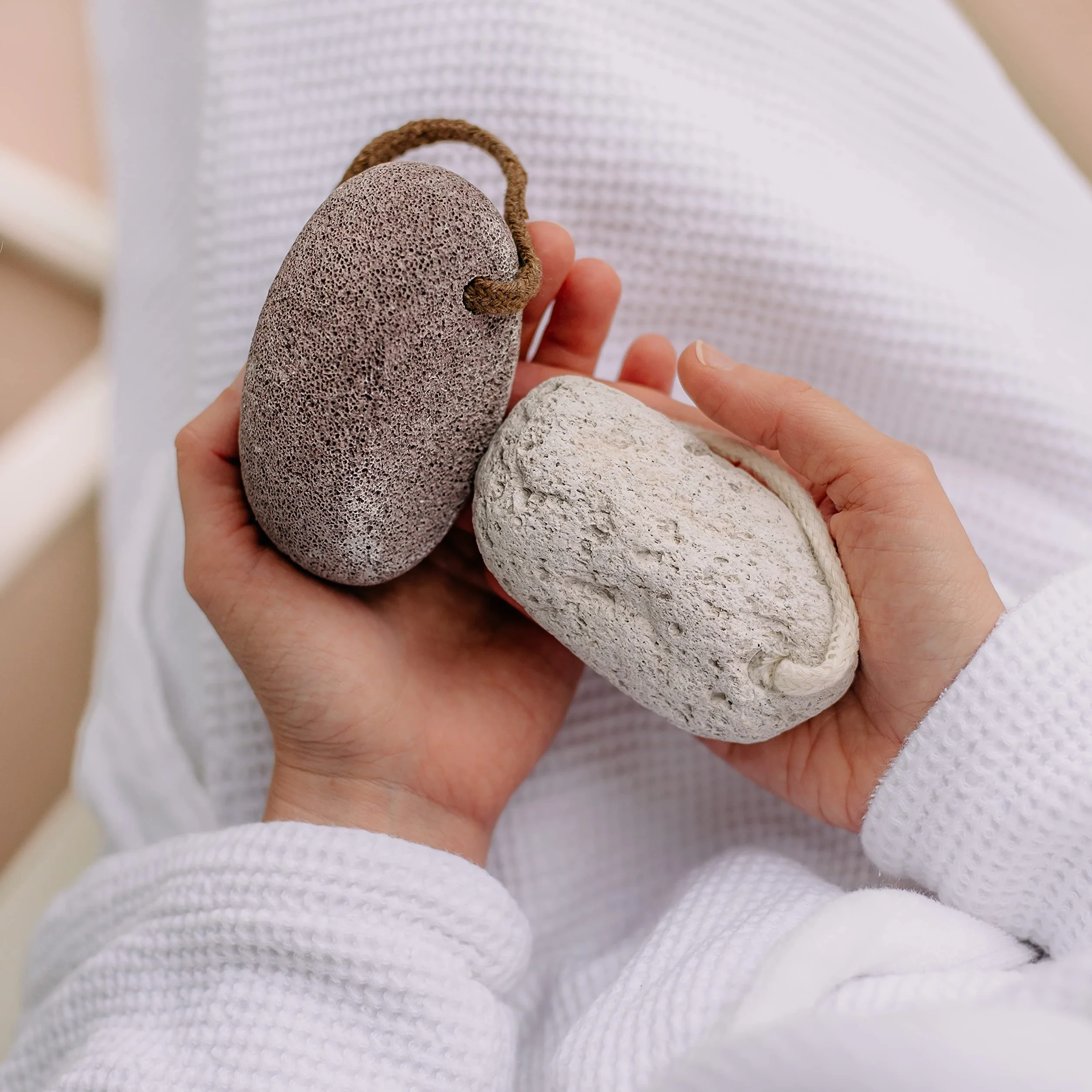 Croll & Denecke Auténtica oscura VULKAN de piedra pómez con cordel