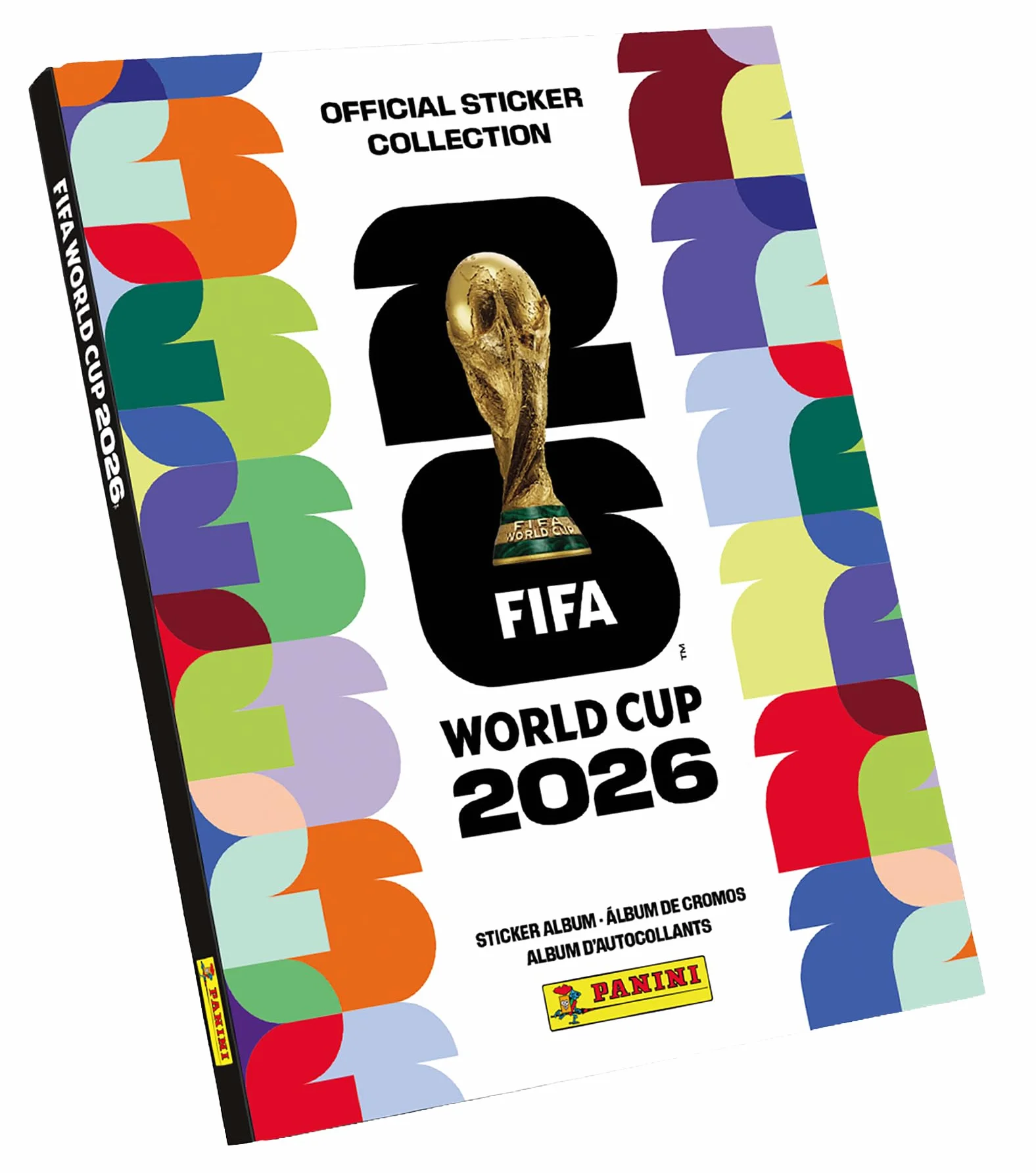 Colección de calcomanías de la Copa Mundial de la FIFA 2026, Paquete Exclusivo de coleccionistas de Amazon, álbum de Tapa Dura + Lata con 50 Paquetes de calcomanías