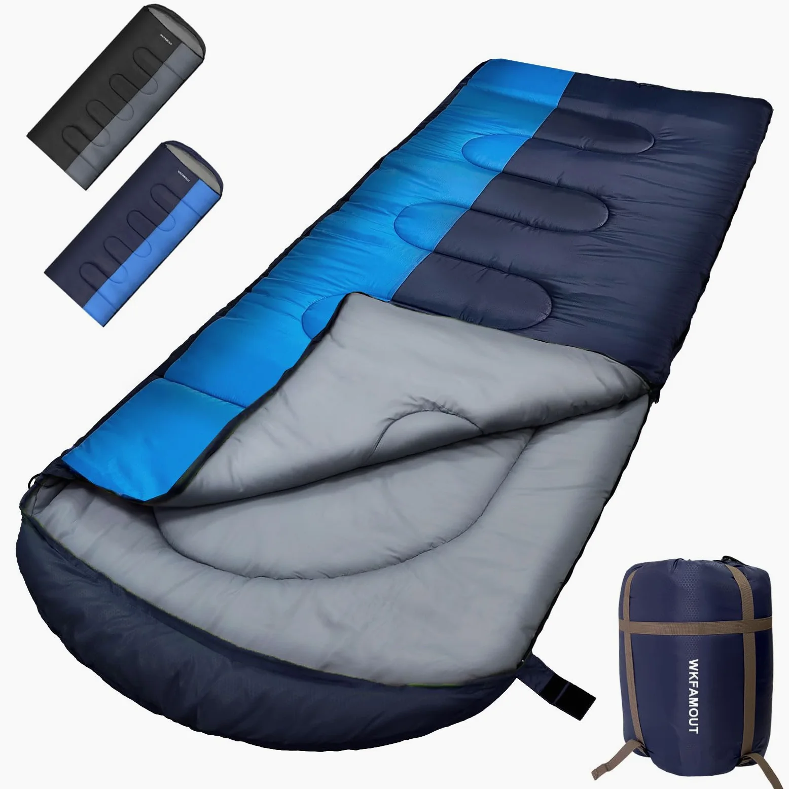 XL 10 Grados Saco de Dormir para Adultos Lavable a Máquina con Bolsa de Compresión para 3-4 Temporadas Camping Senderismo Outdoor Multicolor