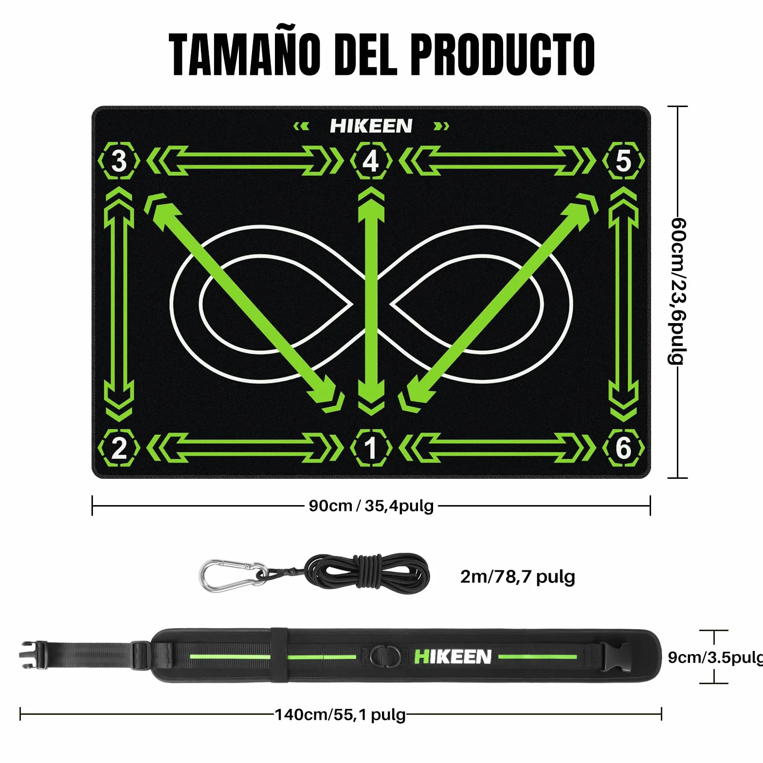 Hikeen Cinturón Entrenamiento Fútbol Ajustable (Incluye Balón): Kit Entrenamiento Futbol con Pelota con Cuerda para Entrenamiento Futbol, Accesorios Futbol para Juegos de Futbol