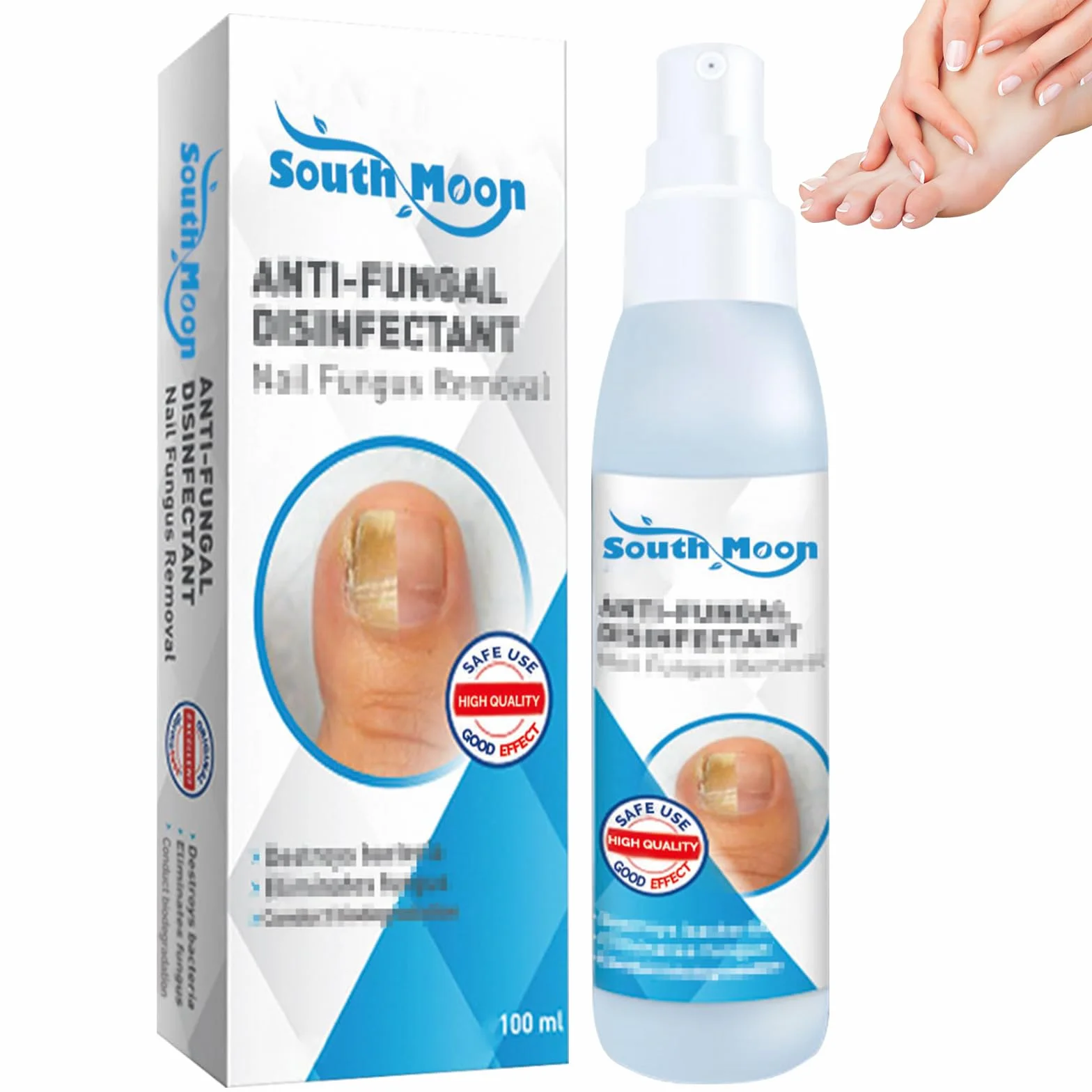 Spray para Cuidado de Pies 100ml - Hidratante para Piel y Uñas, Sin Aclarado, Secado Rápido