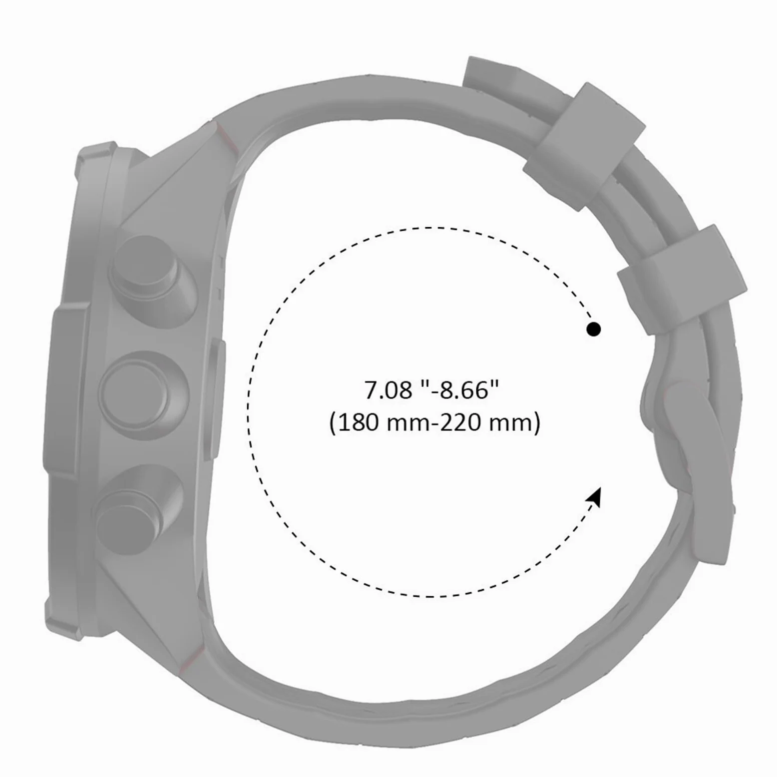 HABITZ Correas de reloj deportivas de silicona compatibles for SUUNTO 9 Baro Bands Reemplazo de pulsera de silicona suave compatible for SUUNTO Spartan /9 Baro Copper Strsp
