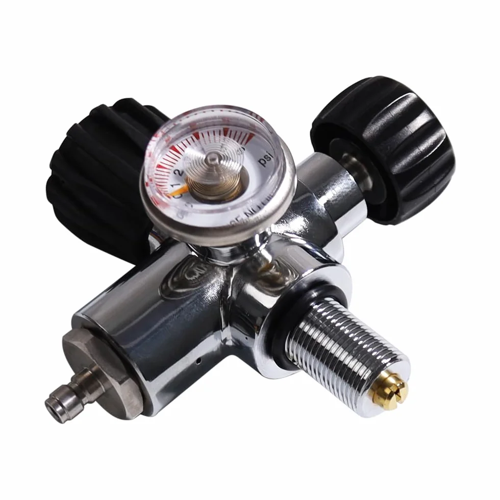 TUXING 4500PSI Alta Presión PCP Paintball Estación de Relleno Válvula de Acero Inoxidable HPA CO2 Tanque DIN Sistema de Carga Negro M18*1.5