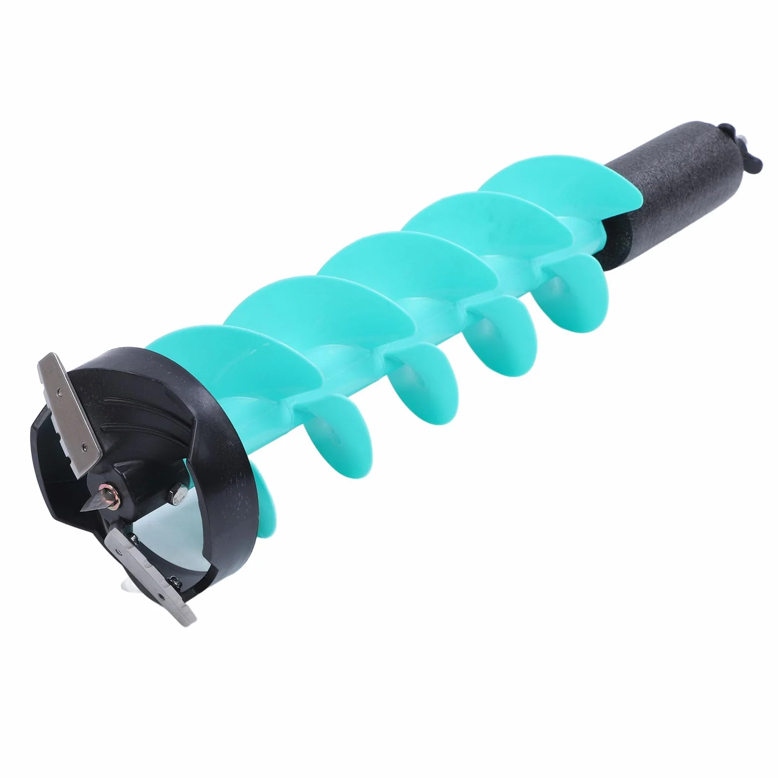 Taladro Eléctrico de Nailon Resistente con Cuchillas de Acero, Diámetro de 6 Pulgadas para Entusiastas de la Pesca en Hielo, 28 Pulgadas de Largo