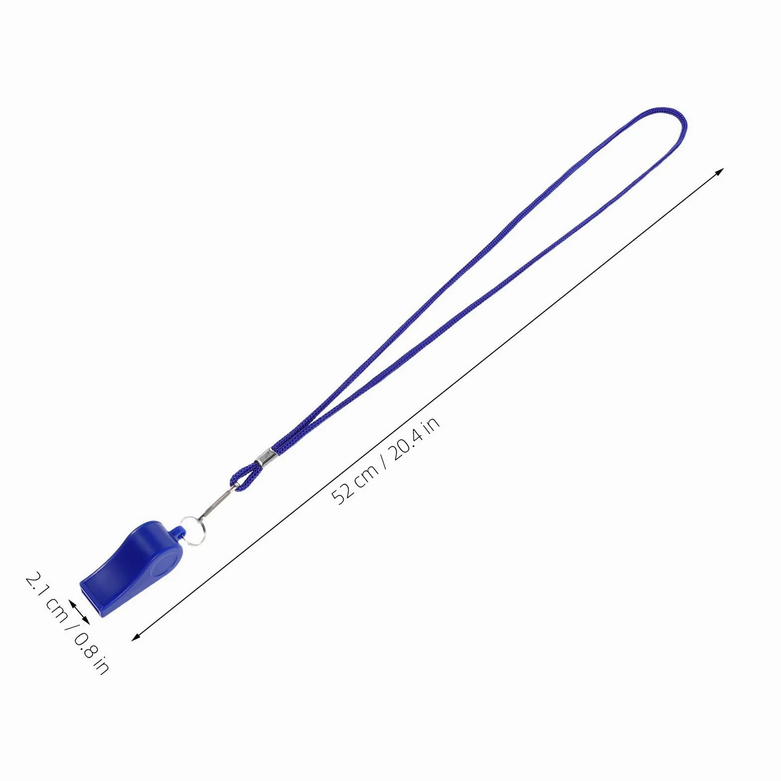 VICASKY - Silbatos de supervivencia potentes de plástico azul con cordón silbatos de emergencia para senderismo, camping, fútbol y actividades deportivas al aire libre