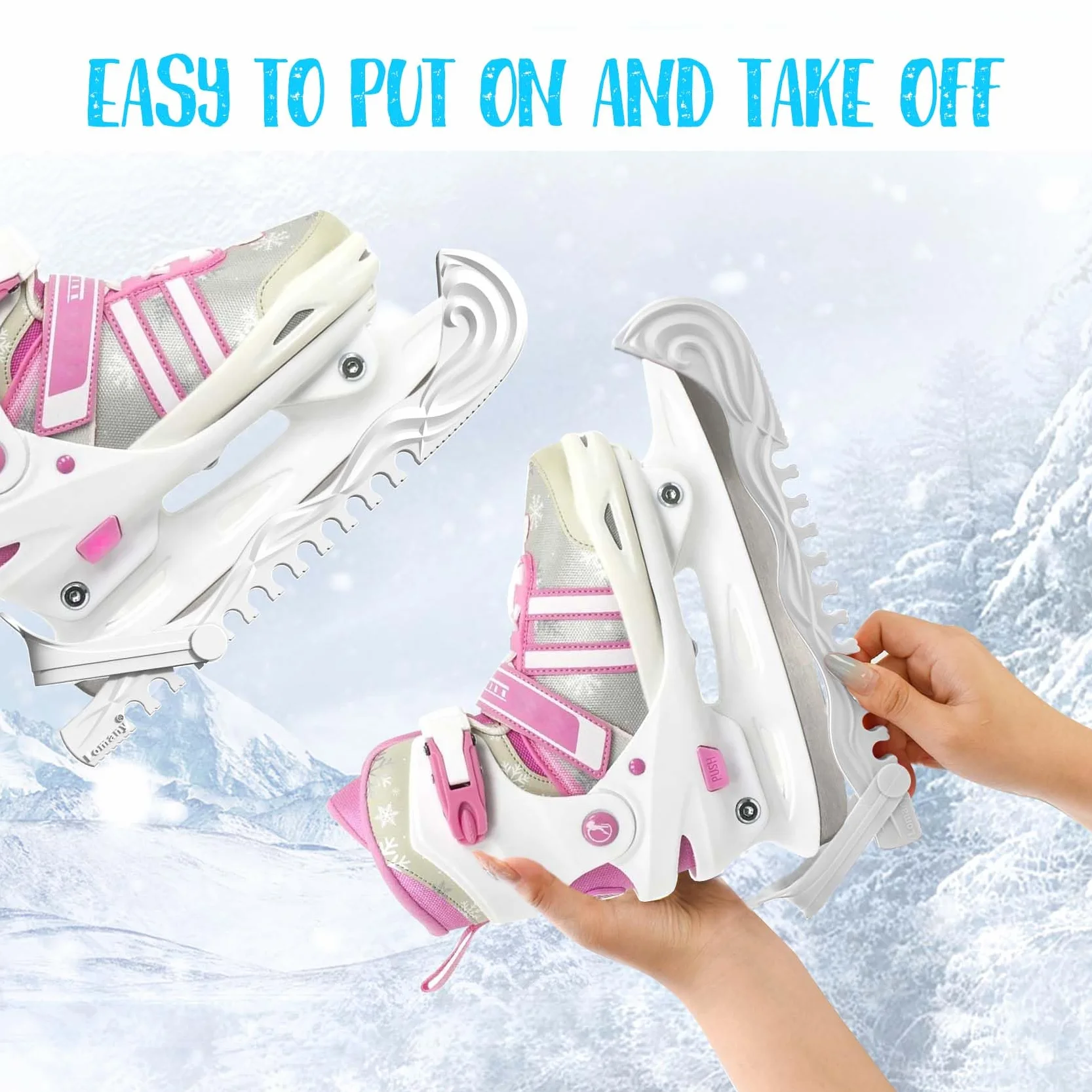 Protectores de patinaje sobre hielo, zapatos de hockey, cubiertas de cuchillas de patinaje sobre hielo, hebillas ajustables, protectores de patinaje artístico, accesorios de hockey sobre