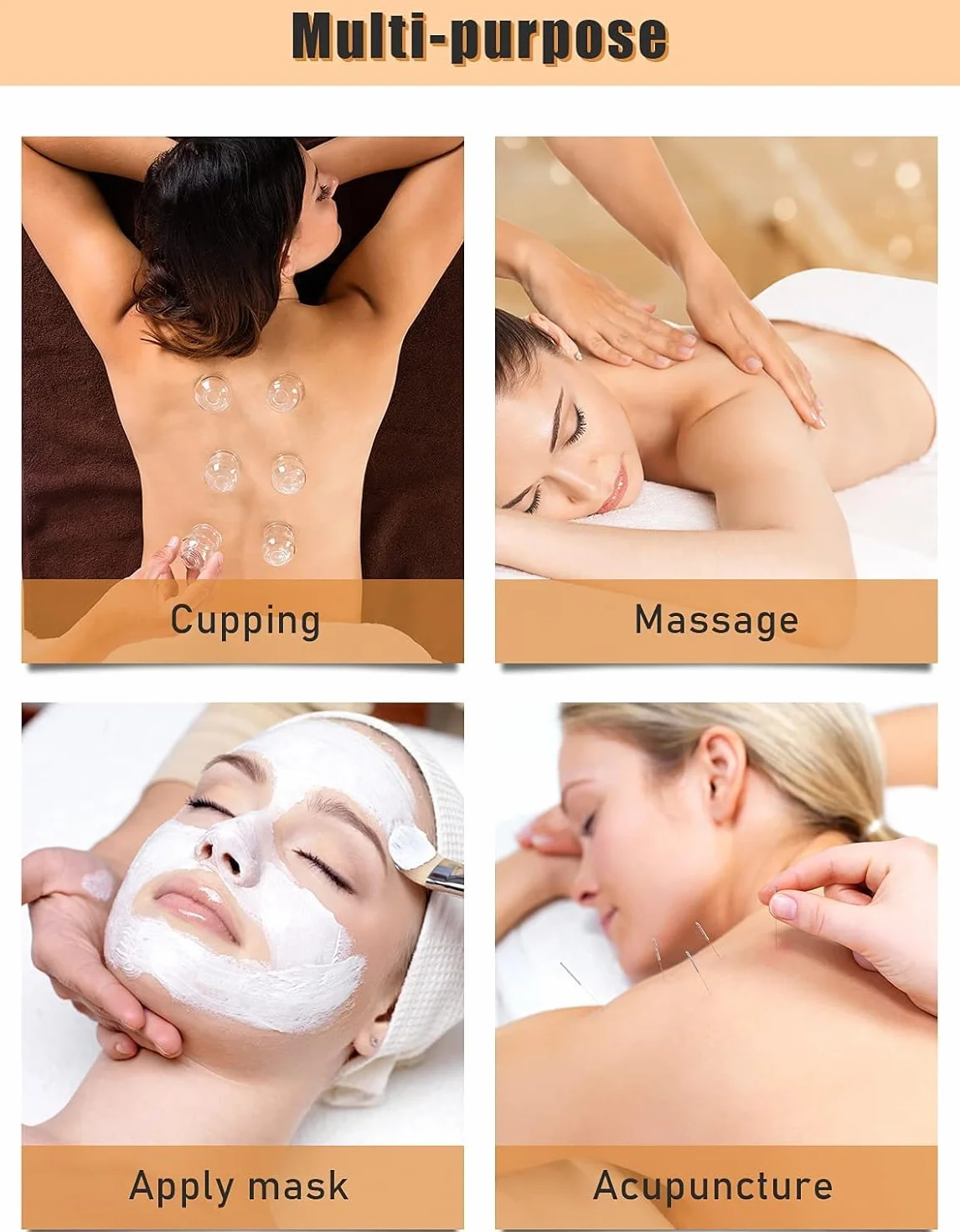 Cojín Facial Universal para Masaje, Forma de Media Luna para Rostro, Cuello y Cabeza