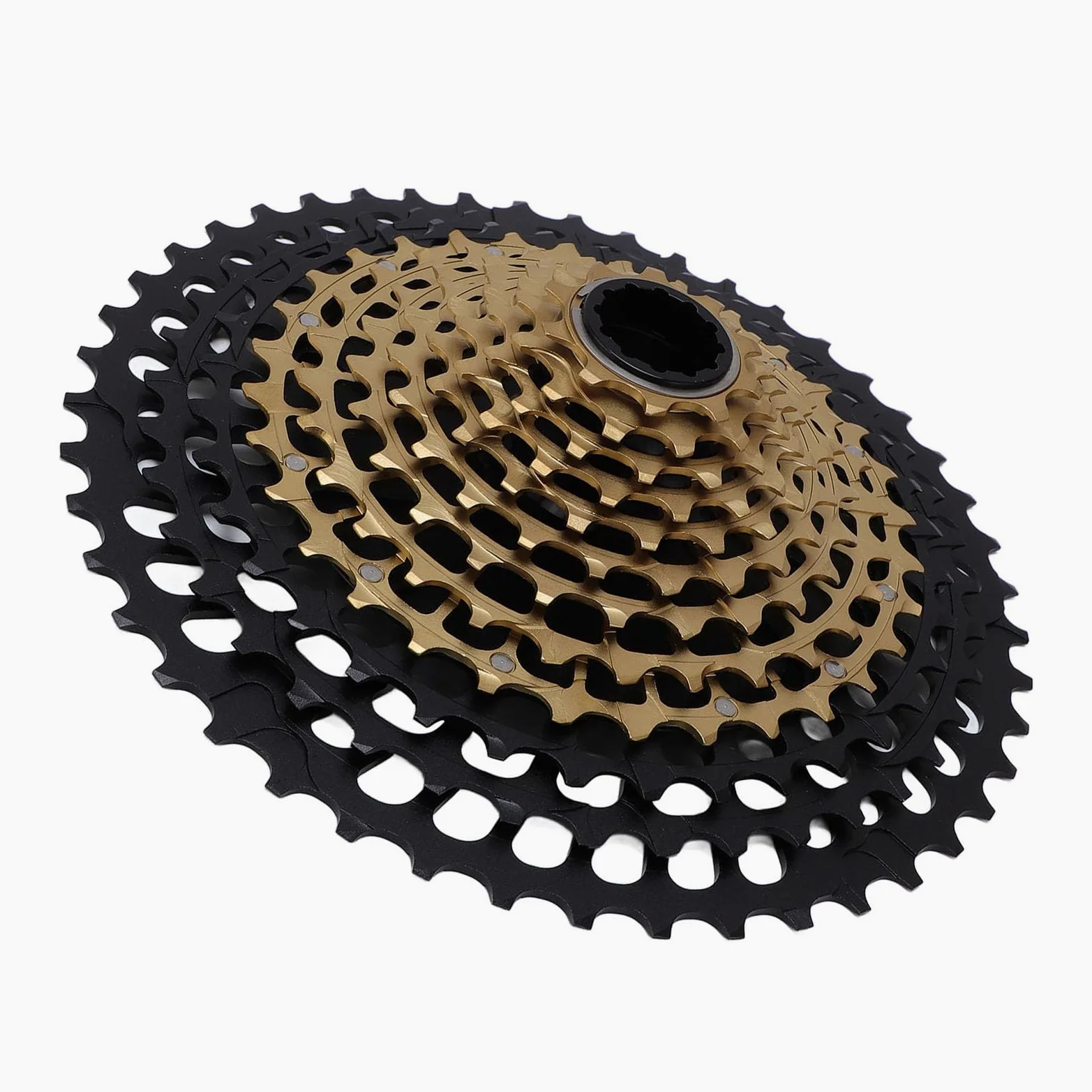 Pongnas Cassette de Bicicleta de Montaña de 12 Velocidades Compatible 10-46T CNC Aleación de Aluminio Hueca y Rueda de Acero para Trail Enduro Actualización de Transmisión Ligera