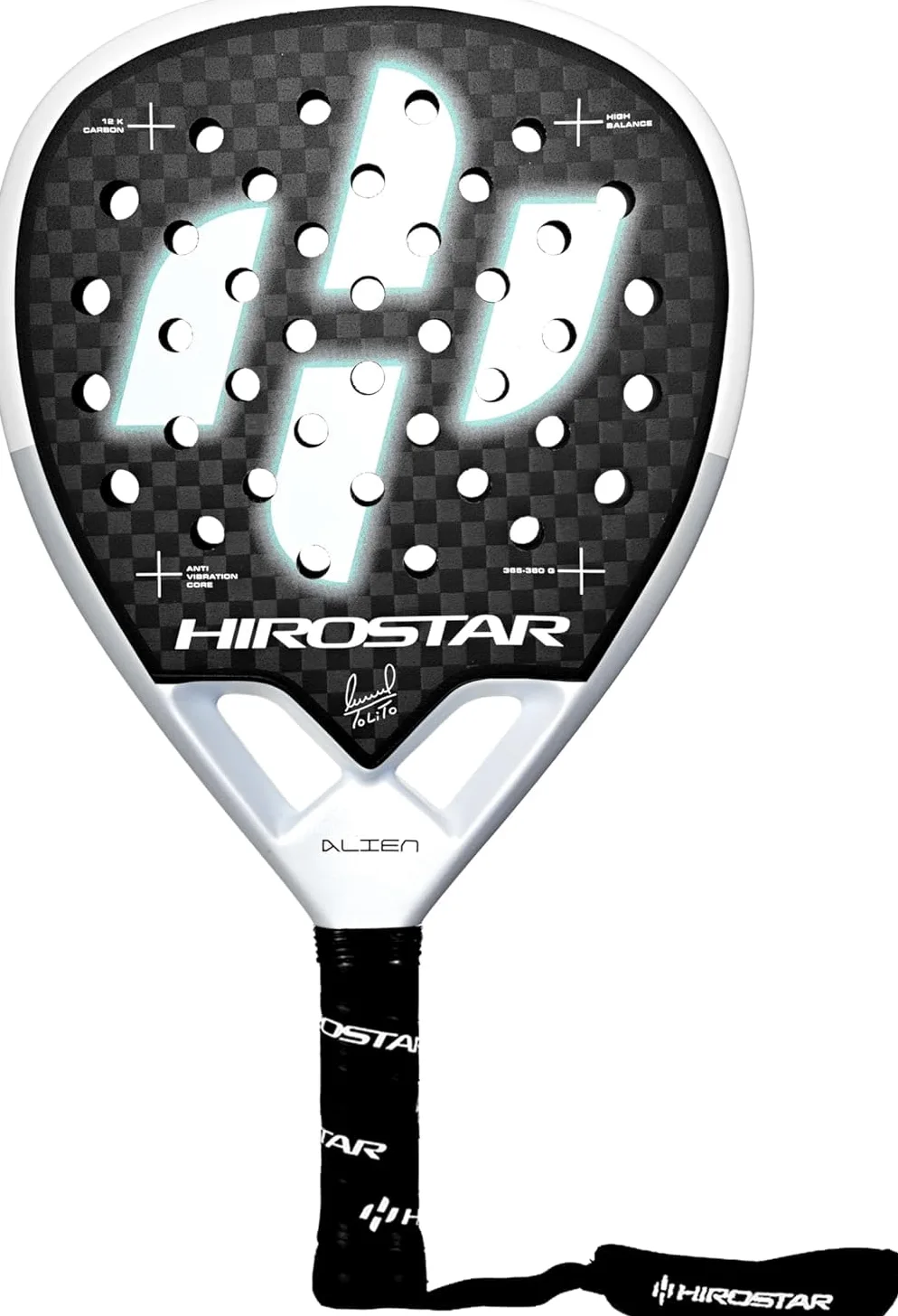 Alien 2025 | Pala Padel Profesional, Forma de Diamante, 100% Carbono | Carbono 24K, Raqueta Padel con Balance Medio/Alto | Peso 365g - 380g