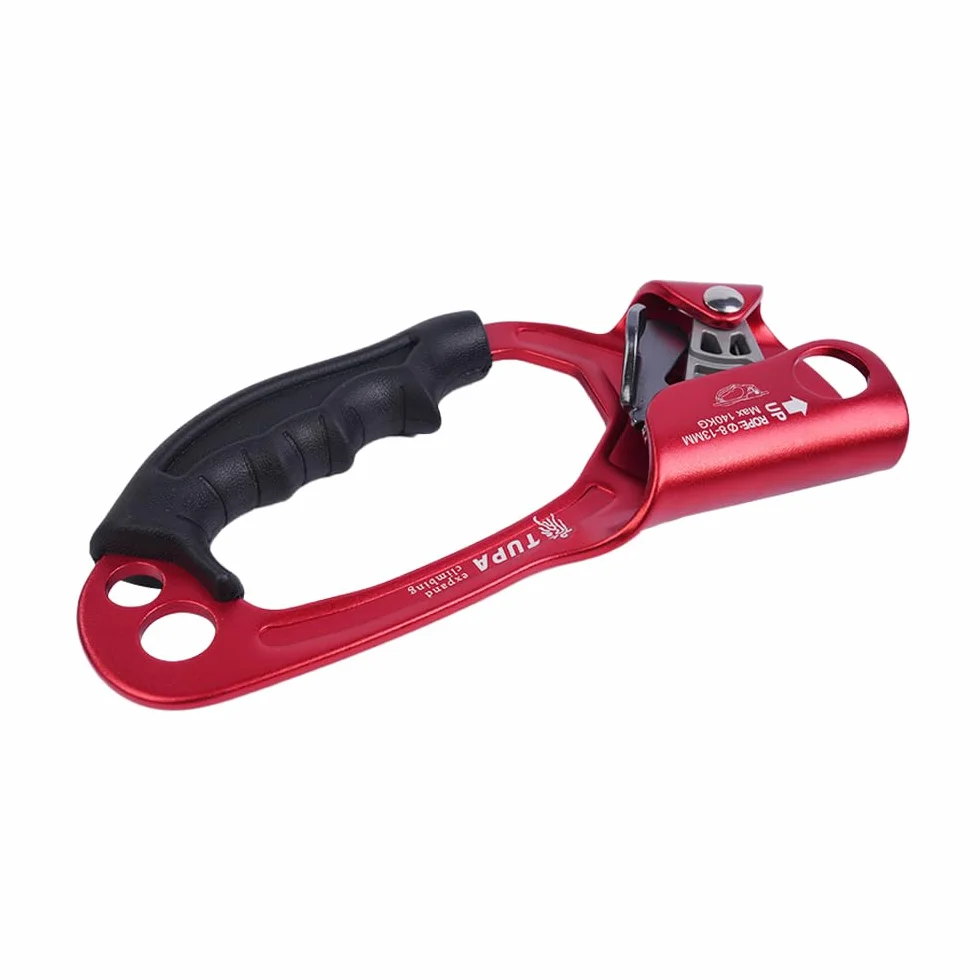 Left Hand Ascender Rope Clamp for 8-12mm Rope Rock Climbing Arborist Rappelling Gear