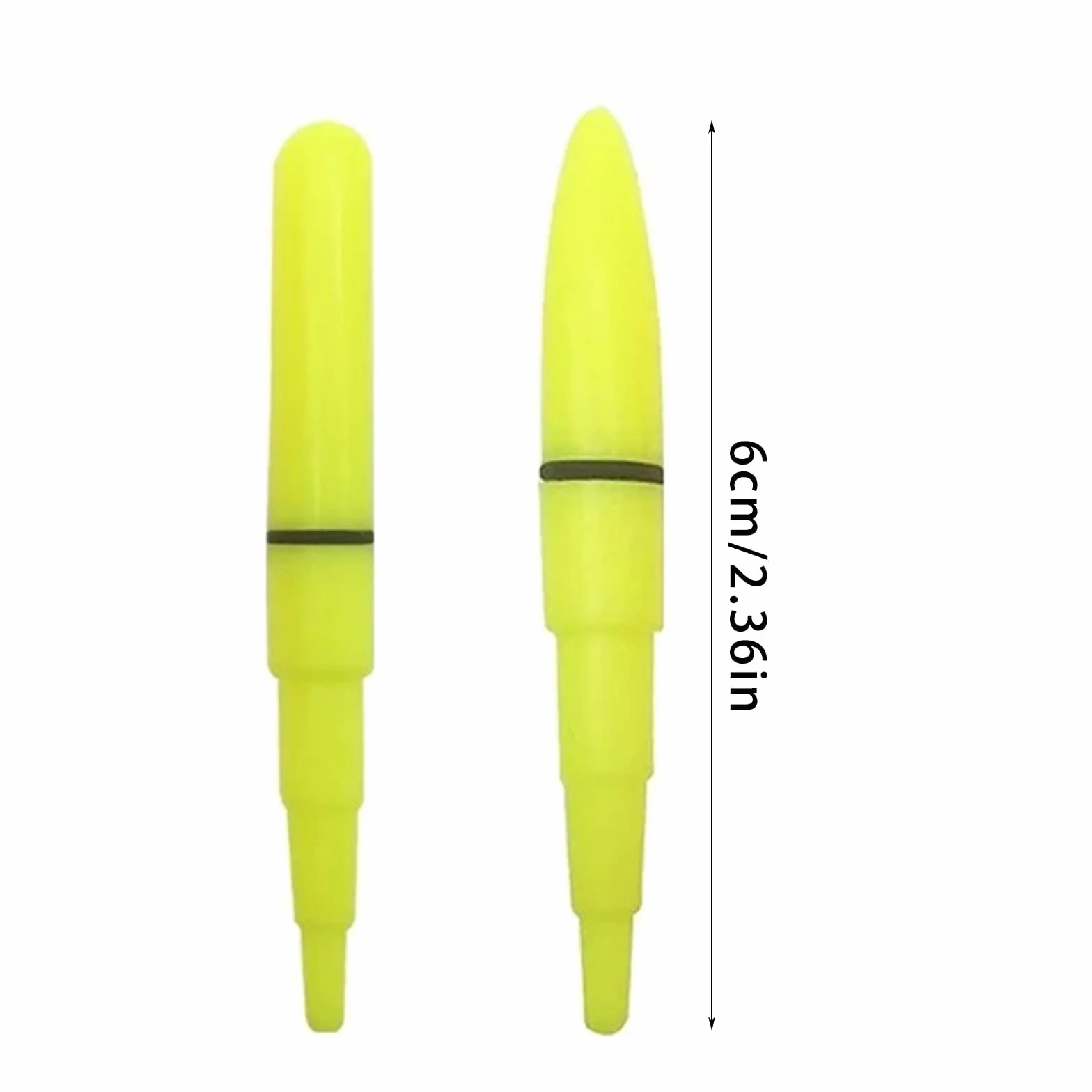 6 piezas de flotador de pesca electrónico luminoso flotador luminoso luz de pesca nocturna fácil de usar