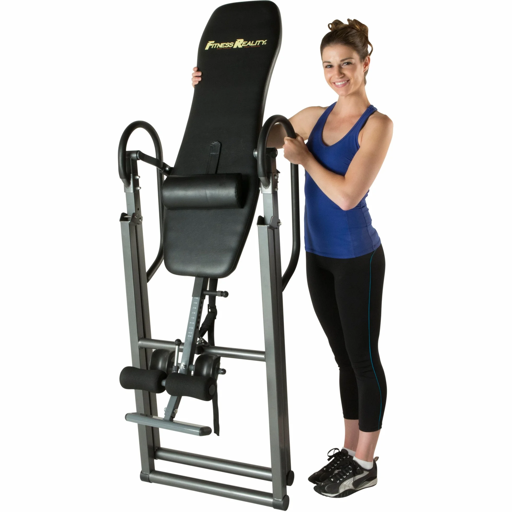 Fitness Reality Unisex Adulto 790XLT Alta Resistencia Inversión Tabla con Cojín Inferior de la Espalda Inversión/Vertical Completa - Rojo, N/A