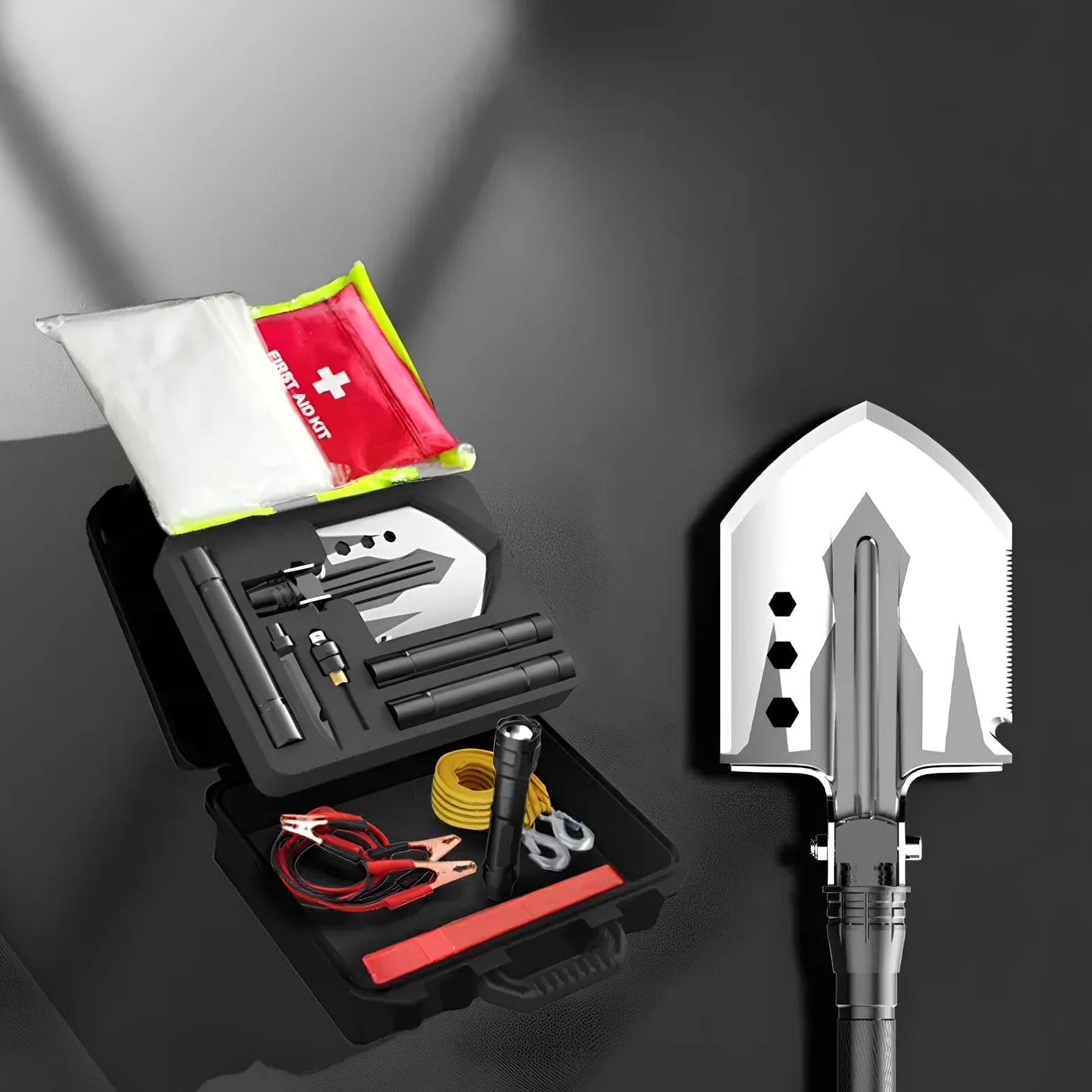 Kit de supervivencia multifuncional 10 en 1 – Kit de supervivencia compacto para camping, senderismo, aventuras al aire libre y situaciones de emergencia, ideal para coche, bushcraft y caza