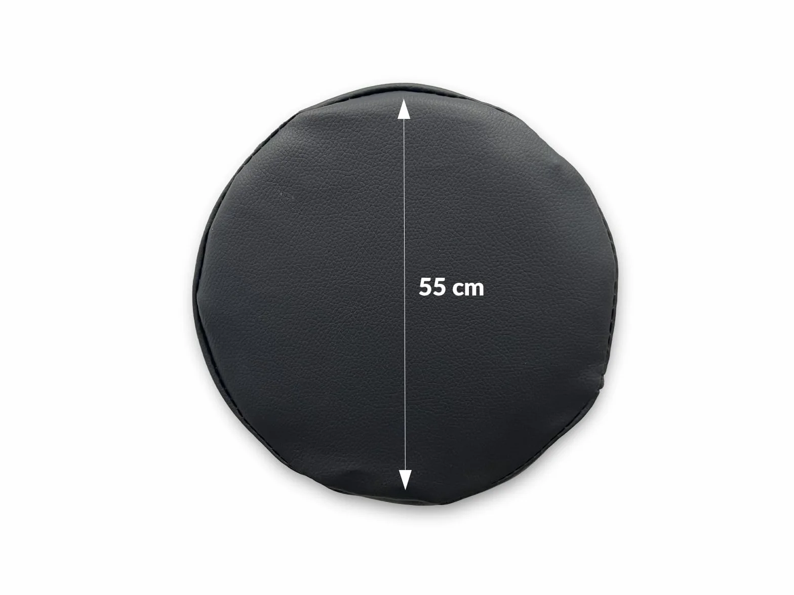 QUIRUMED Cojín Rodillo 55 x 20 cm Negro Polipiel Ergonómico Espuma Yoga Fitness Masaje