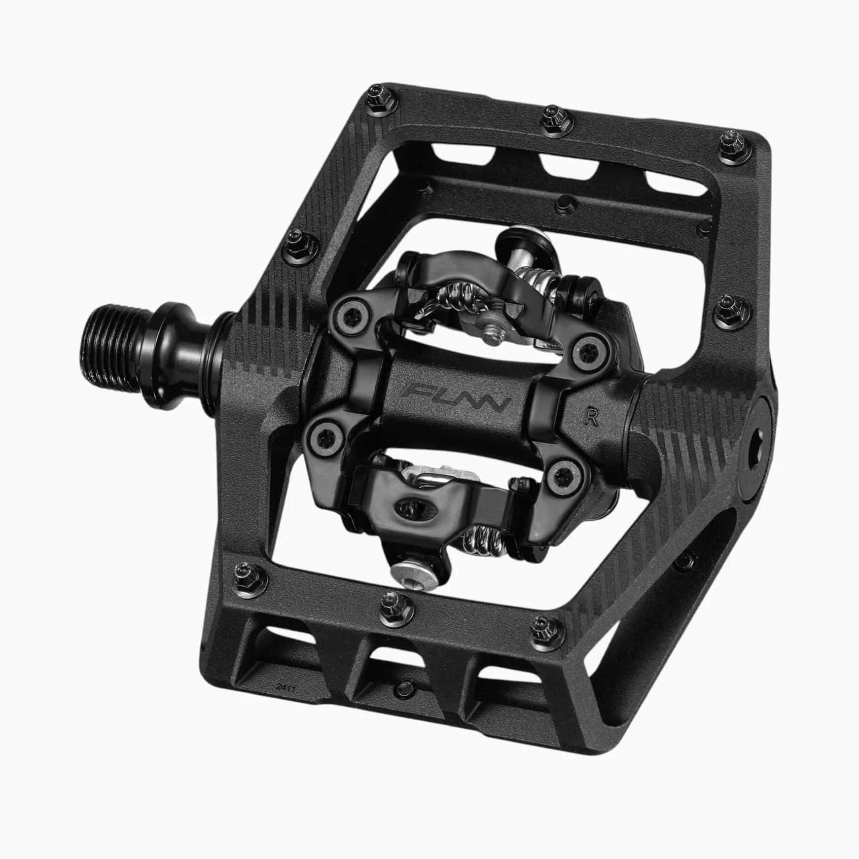 Funn Ripper2 Pedales Automáticos MTB, Enganche Angular, Calas SPD | cuerpo central AL6061 forjado, plataforma cóncava, eje CrMo, rosca 9/16", enganche a 15 grados, Trail Enduro DH