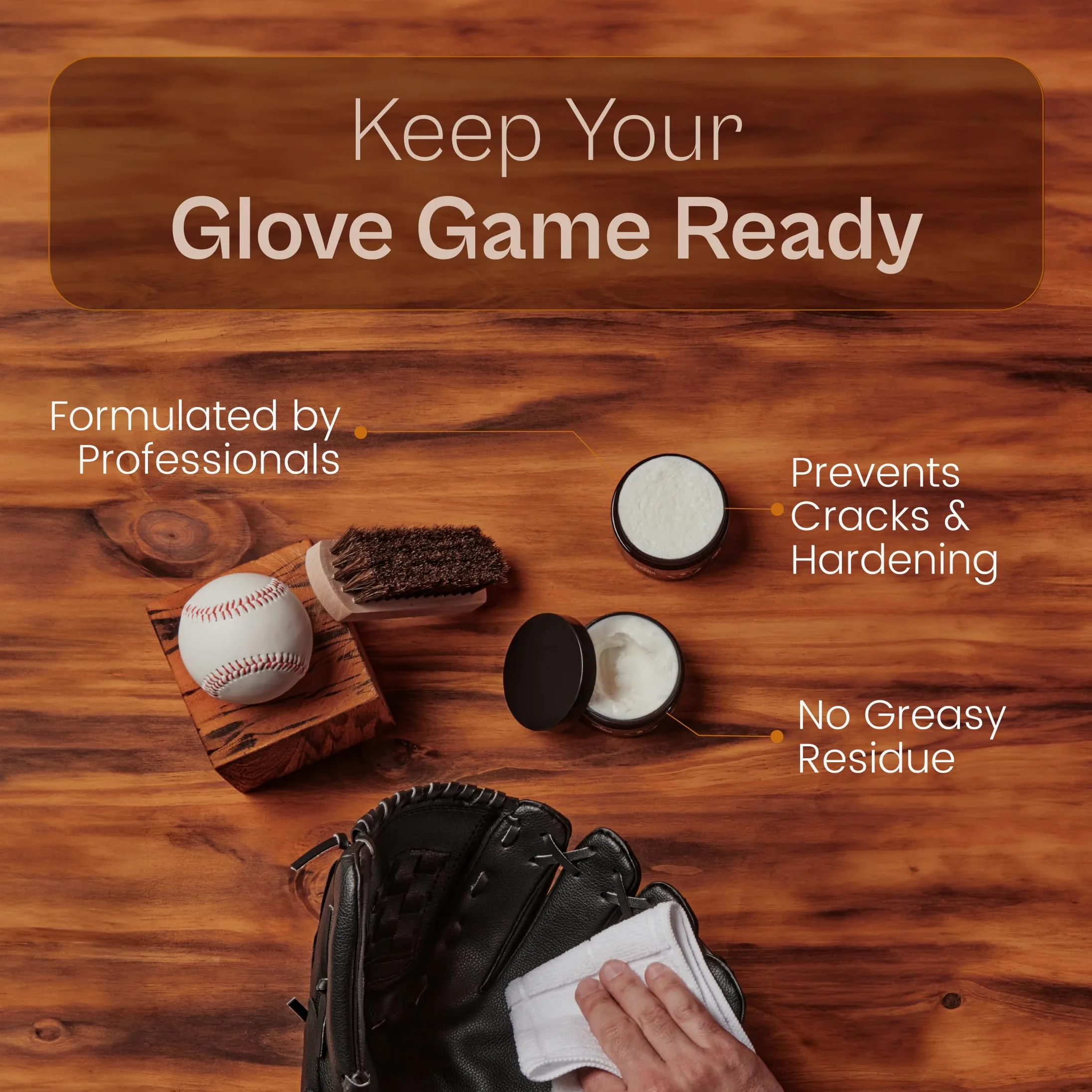 Sarna - Acondicionador de guantes de béisbol - Acondicionador de cuero - Uso en guantes de béisbol, guantes de softbol y otros equipos deportivos de cuero (4 onzas) - Hecho en Estados Unidos