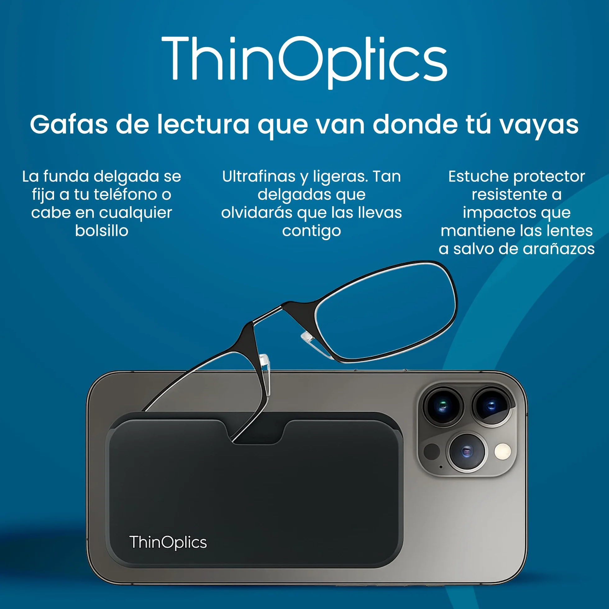 ThinOptics Gafas De Lectura Estuche Compacto Universal Flex-fit