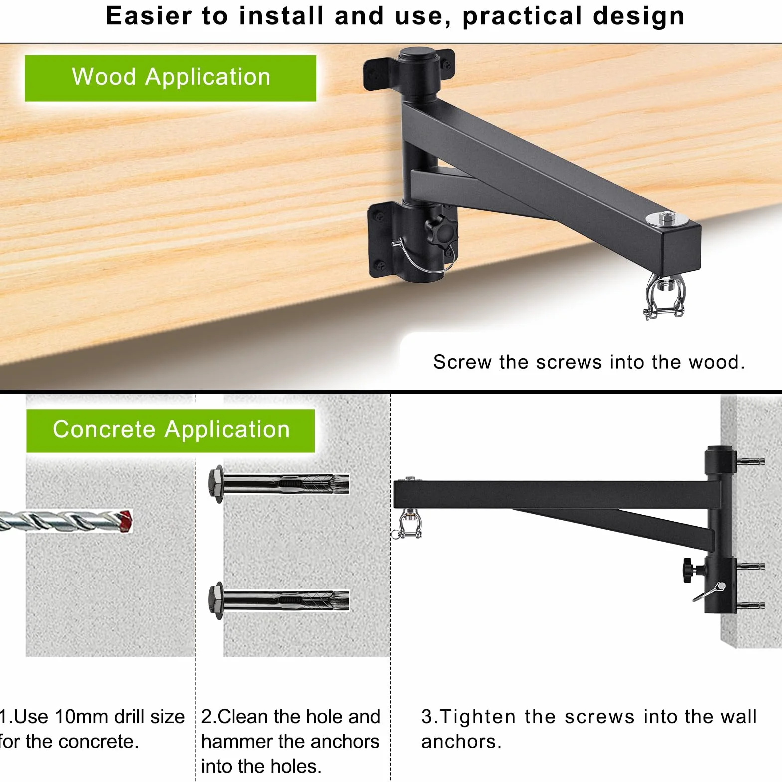BeneLabel Soporte para Saco de Boxeo, Soporte para Colgar en la Pared, Soporte Pesado con RotacióN Silenciosa para Gimnasio en Casa, Interior Y Exterior, Ejercicio de Boxeo