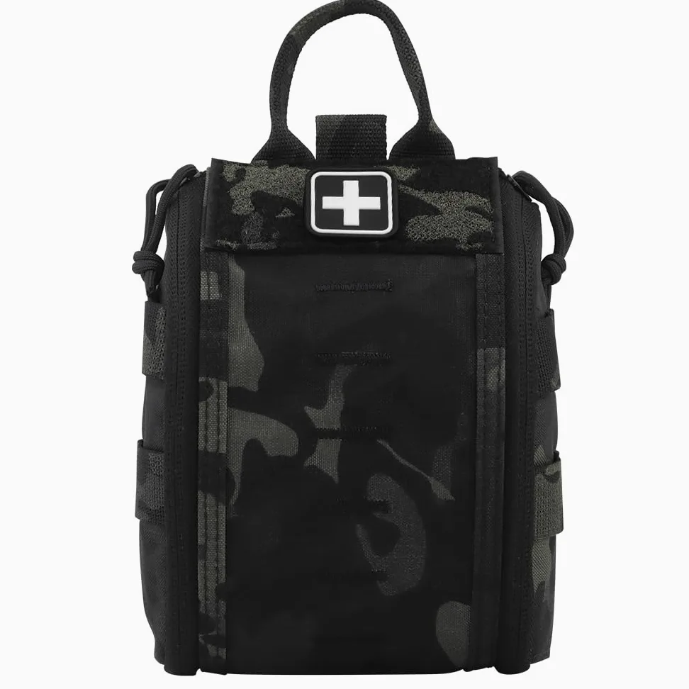 Peminkoo Bolsa de Primeros Auxilios para Acampar, botiquín médico táctico Molle, Bolsa de Supervivencia de Emergencia para Exteriores, Accesorios de Caza, Bolsa, Soporte EMT
