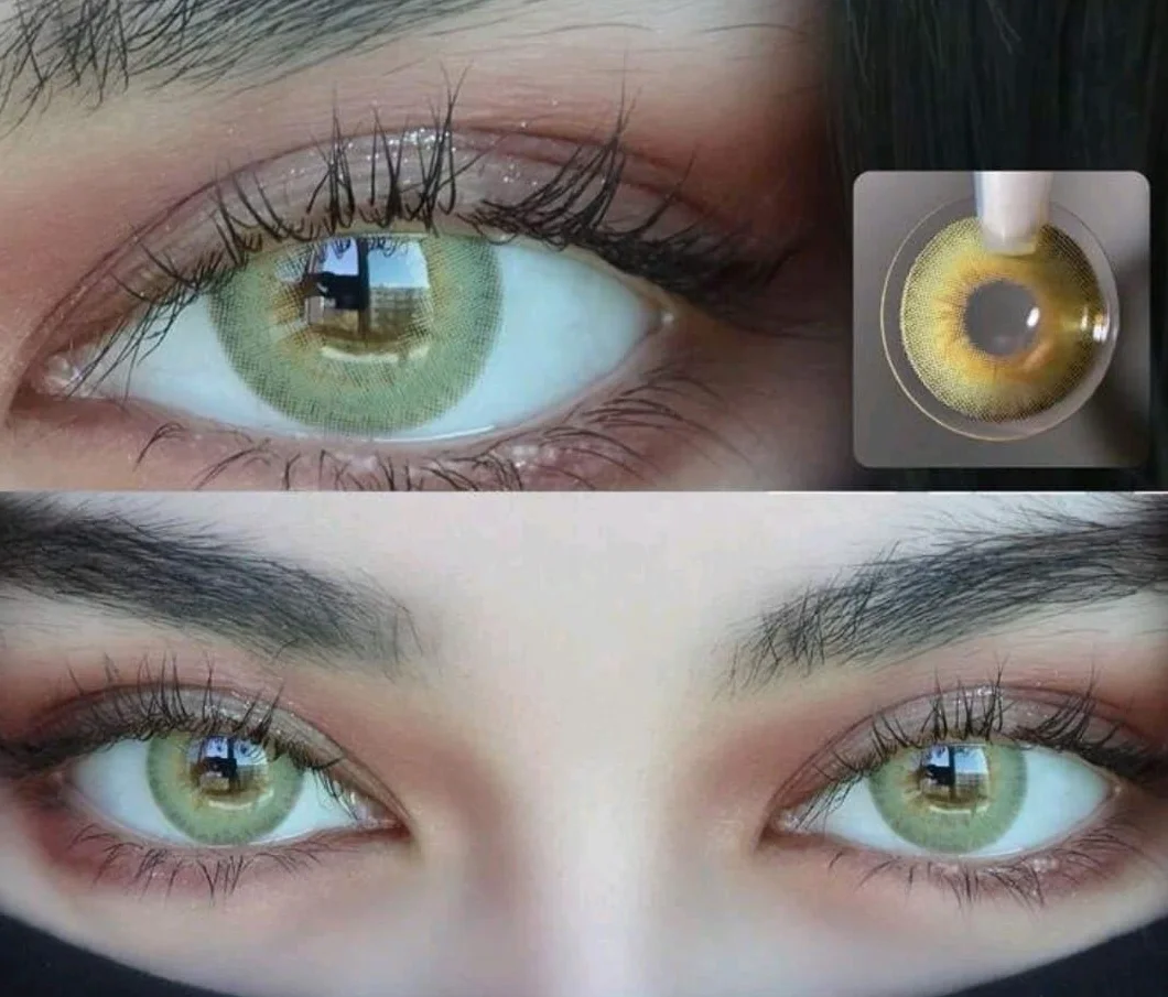 Lentes de contacto de color Verde Sin Graduar Hidrogel 1 Año
