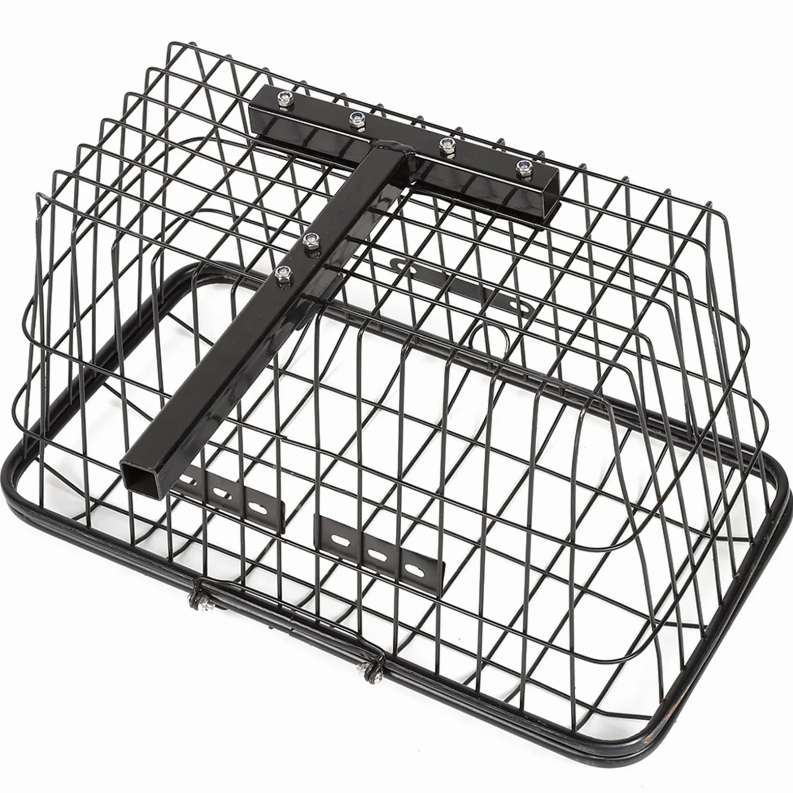Cesta para Scooter de Movilidad, Cesta de Almacenamiento Trasera para Bicicleta, Grande de Hierro, 50x27x20cm
