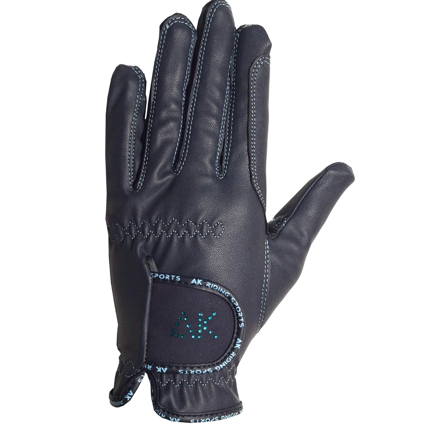 AK AKRS-6710 - Guantes de equitación para mujer, hombre y niño, con piedras