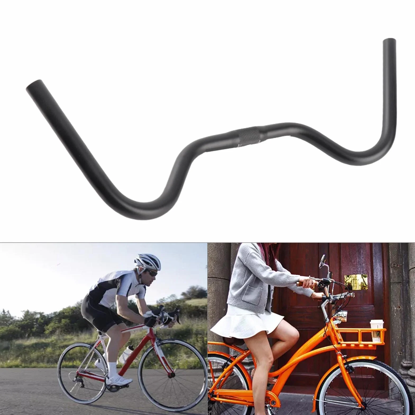 Manillar de bicicleta de montaña, manijas clásicas vintage Manillar de bicicleta de aleación de aluminio para ciclo de carretera de montaña