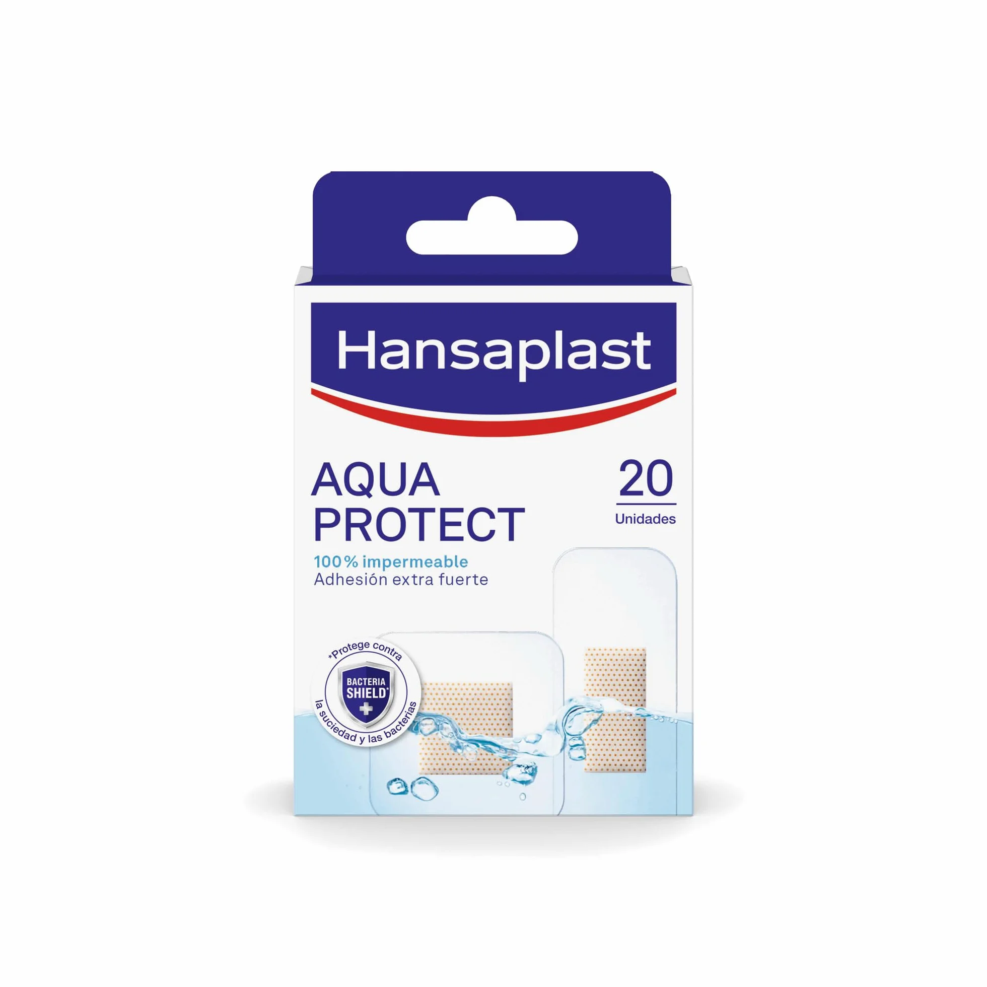 Hansaplast Aqua Protect Apósitos impermeables para heridas, adhesión extrafuerte, 20 unidades