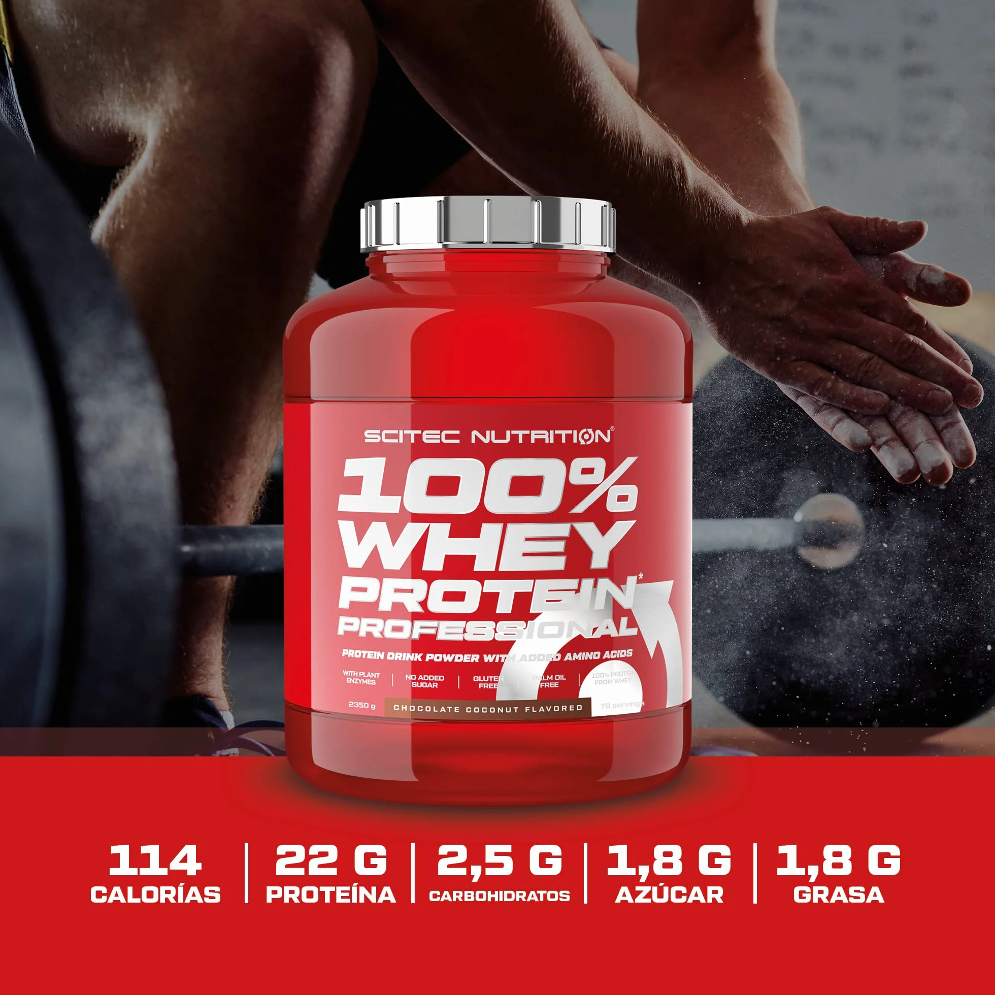 Scitec Nutrition 100% Whey Protein Professional 2.35 kg Chocolate Blanco